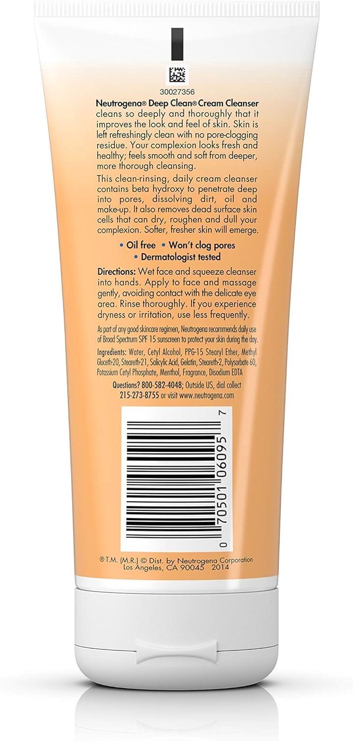 Neutrogena Neutrogena Deep Clean Cream Cleanser 7 oz (Pack of 12)