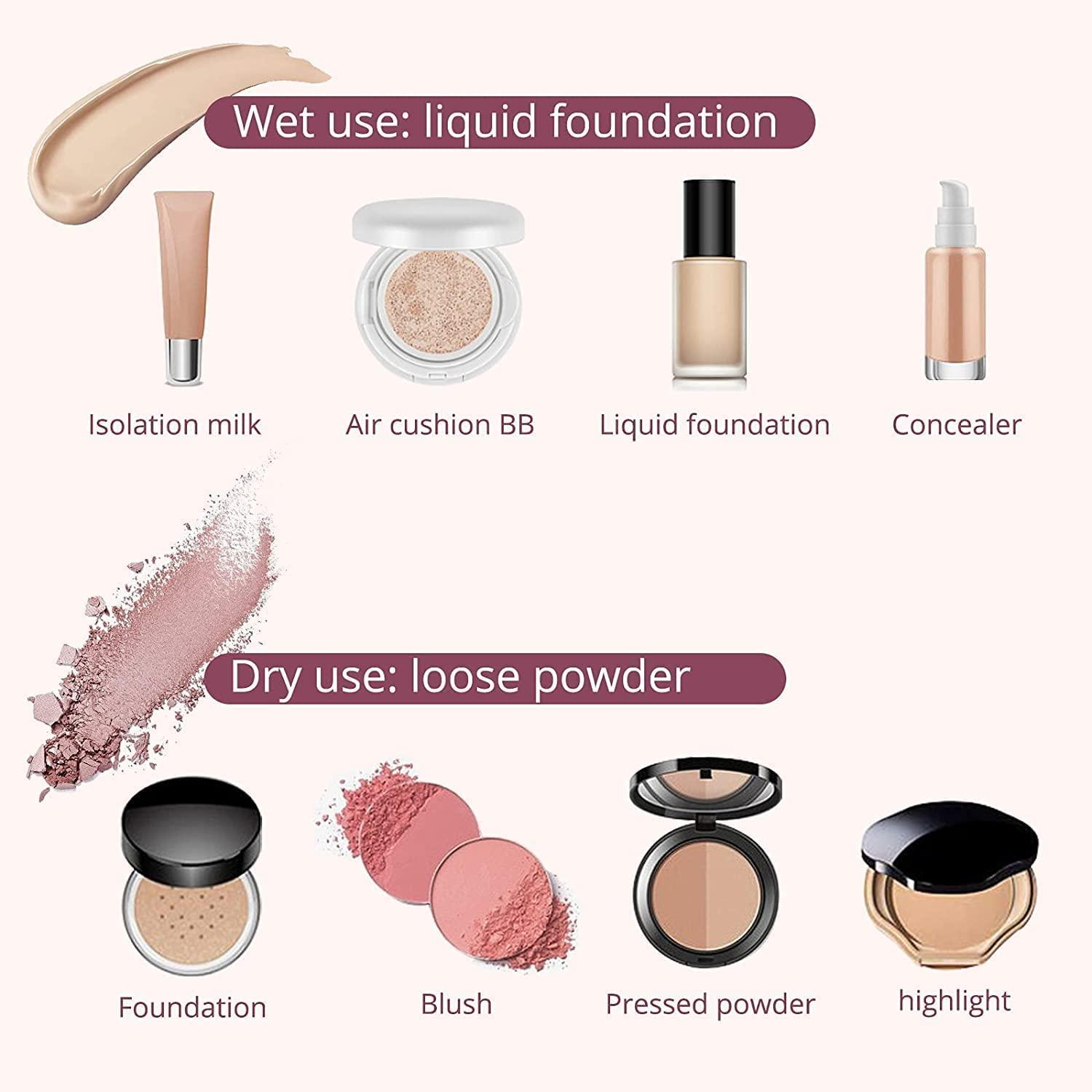 BEAKEY BEAKEY Flat Duo Patented Makeup Sponge Set of 2, Latex Free Pink Beauty Sponge for Foundation and Powder Application, Soft Blending Sponge, Large Flat Design, Beauty Gift for Makeup Lovers