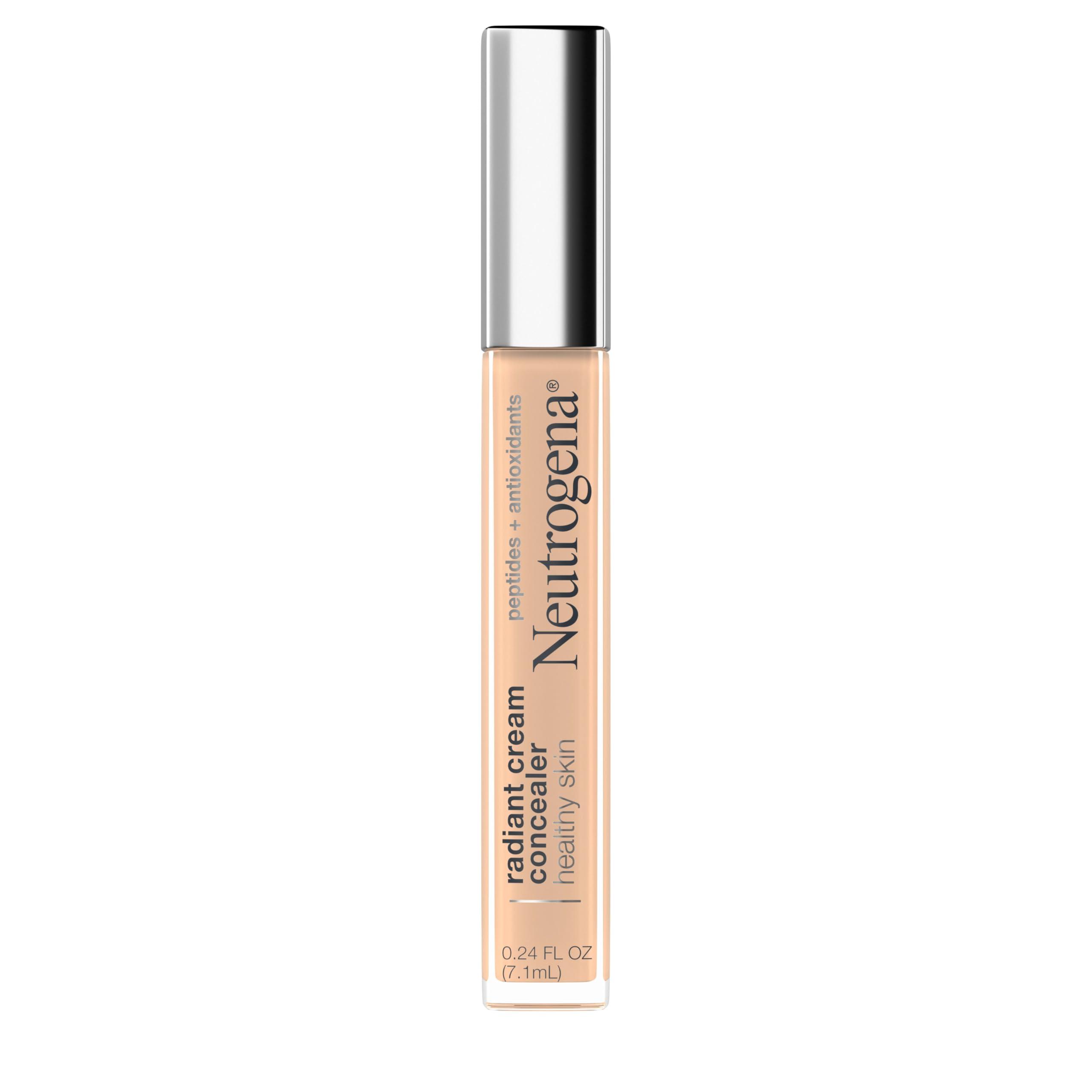 Neutrogena Neutrogena Healthy Skin Radiant Brightening Cream Concealer with Peptides & Vitamin E Antioxidant, Lightweight Perfecting Concealer Cream, Non-Comedogenic, Ecru Light 02 with cool undertones, 0.24 oz