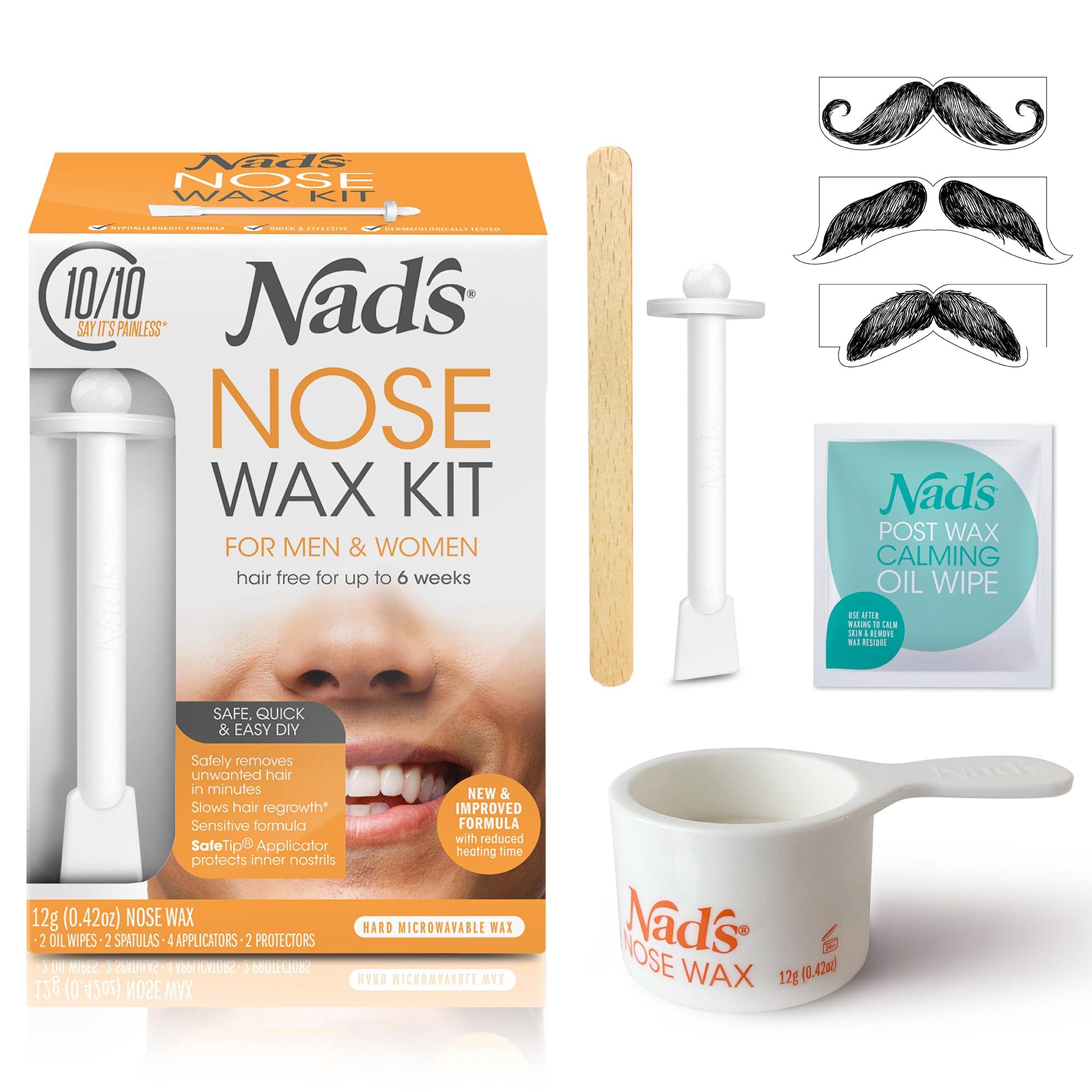 Nad's Nad's Nose Wax Kit for Men & Women - Waxing Kit for Quick & Easy Nose Hair Removal, 12g / 0.42oz