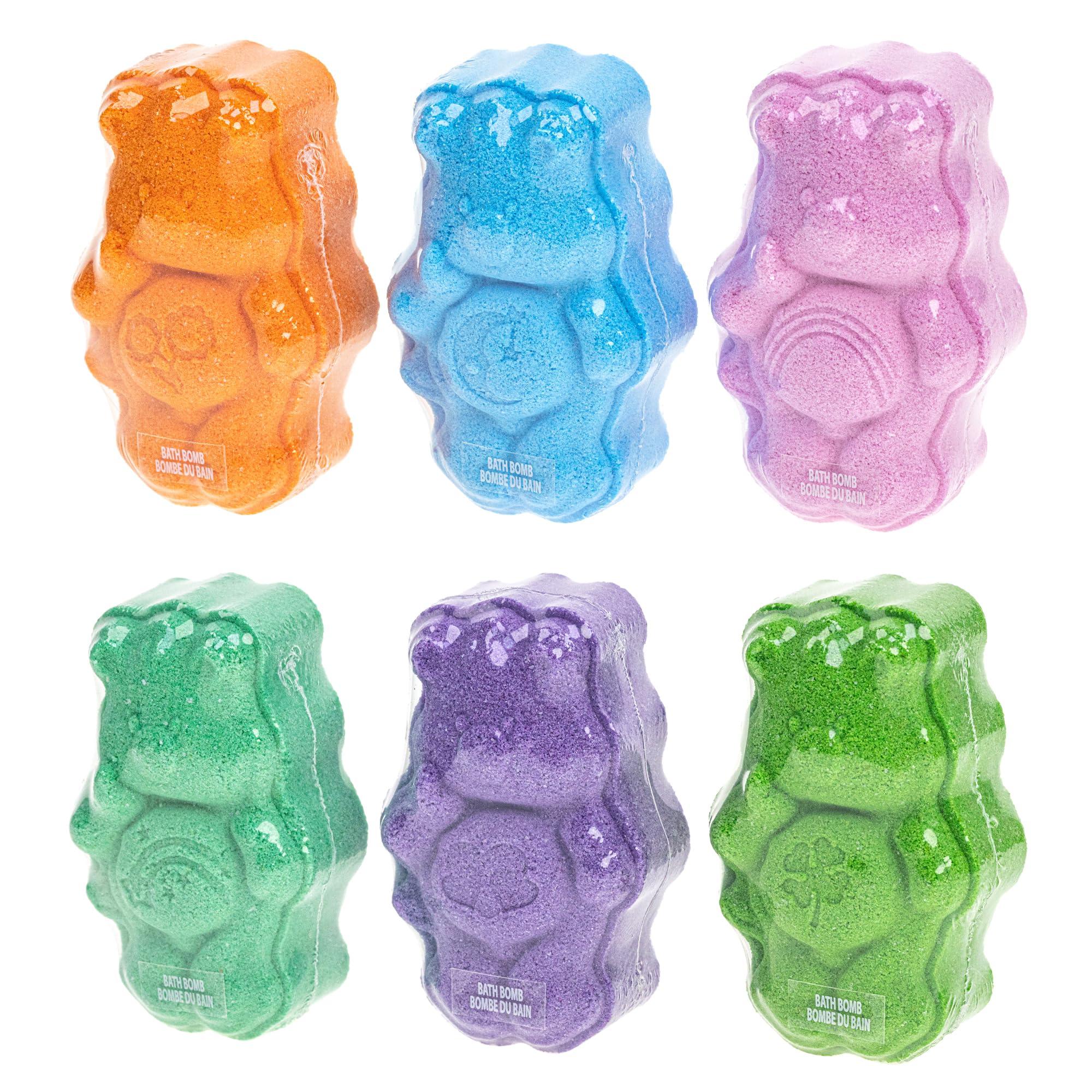 Townley Girl Care Bears 6 Pack Bubblegum Scented Bath Bombs - Ages 3+ Character Molded Bath Bombs Fun & Bright Colors - Great Birthday Gifts, Stocking Stuffers, Slumber Parties, Spa Days & More by Townley Girl