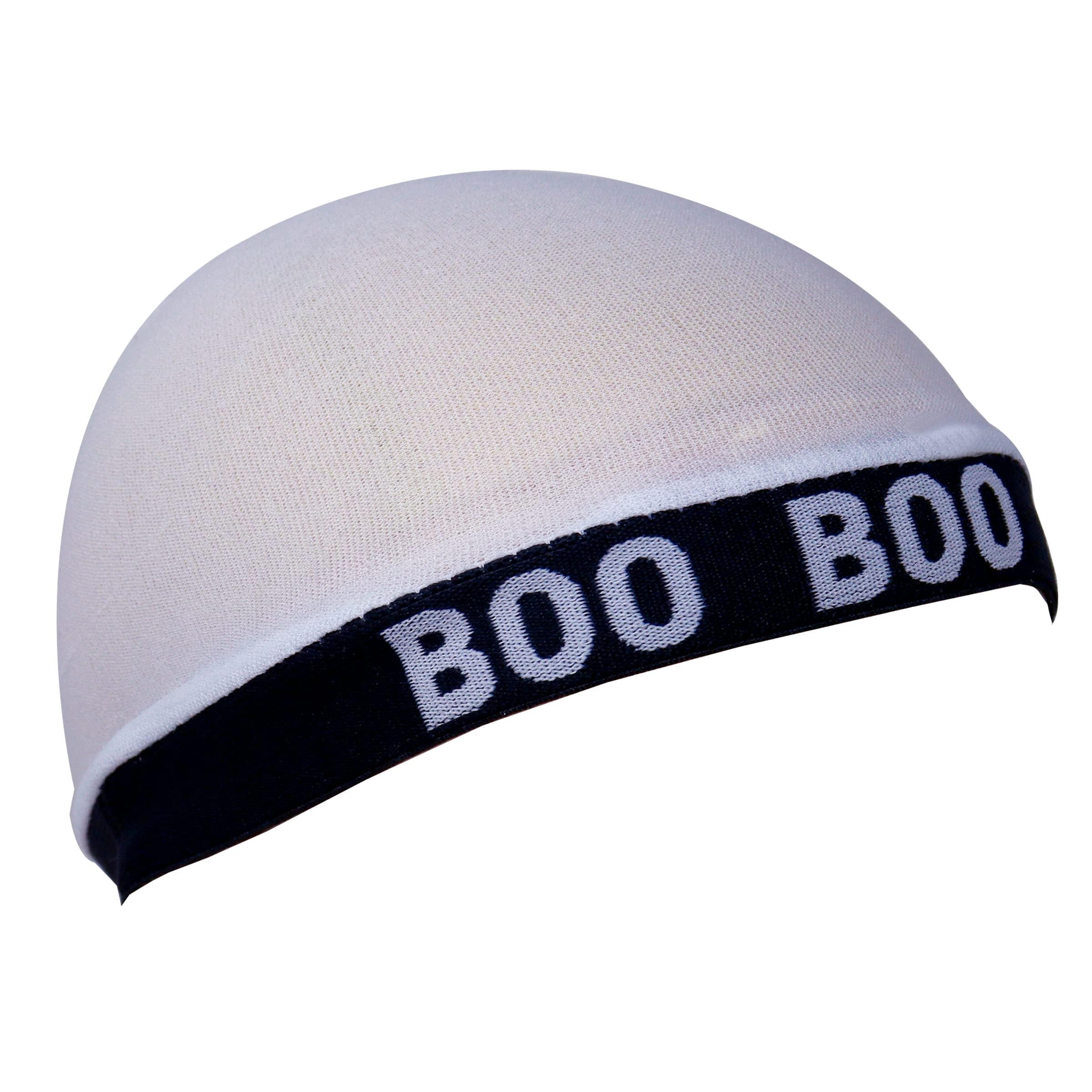 DREAM WORLD Dream World Boo Boo Deluxe Luxury Stocking Wave Cap (4 Packs)-Wire Elastic Band-White
