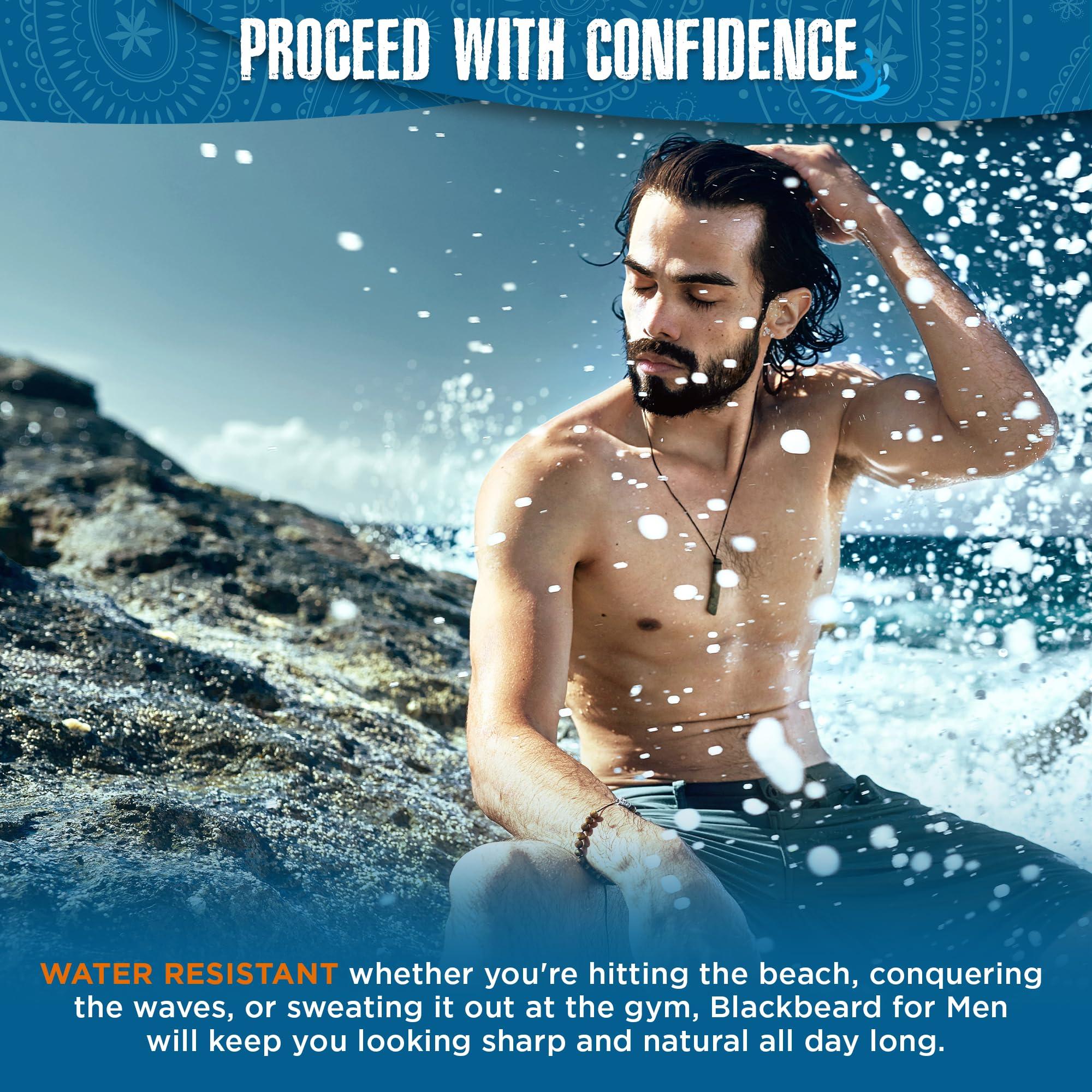 BLACKBEARD Blackbeard Formula X - Instant, Hypoallergenic, 1-Day Color for Men\'s Beard, Mustache, Eyebrows, and Sideburns - Temporary Tint - Brown/Auburn, 6 Pack