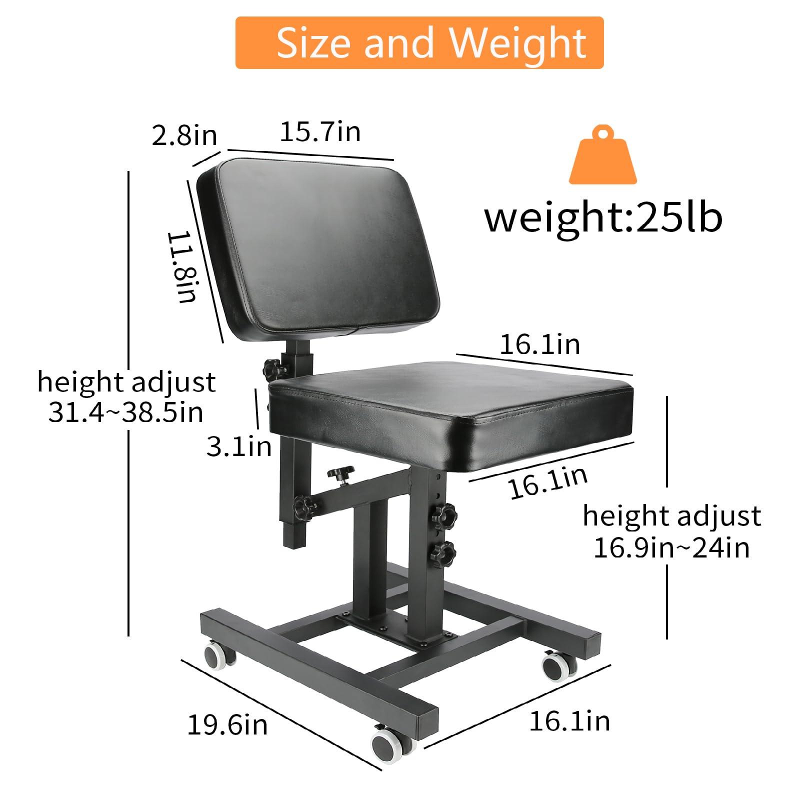 Hombtce Hombtce Upgrade Multifunctional Tattoo Chair with Wheels, Tattoo Arm Rest, Tattoo Artist Chair, Big arm, Forearm, Back Tattoo, Daily seats, Upgrade leatherExtend the base, One Click Fixed Pad