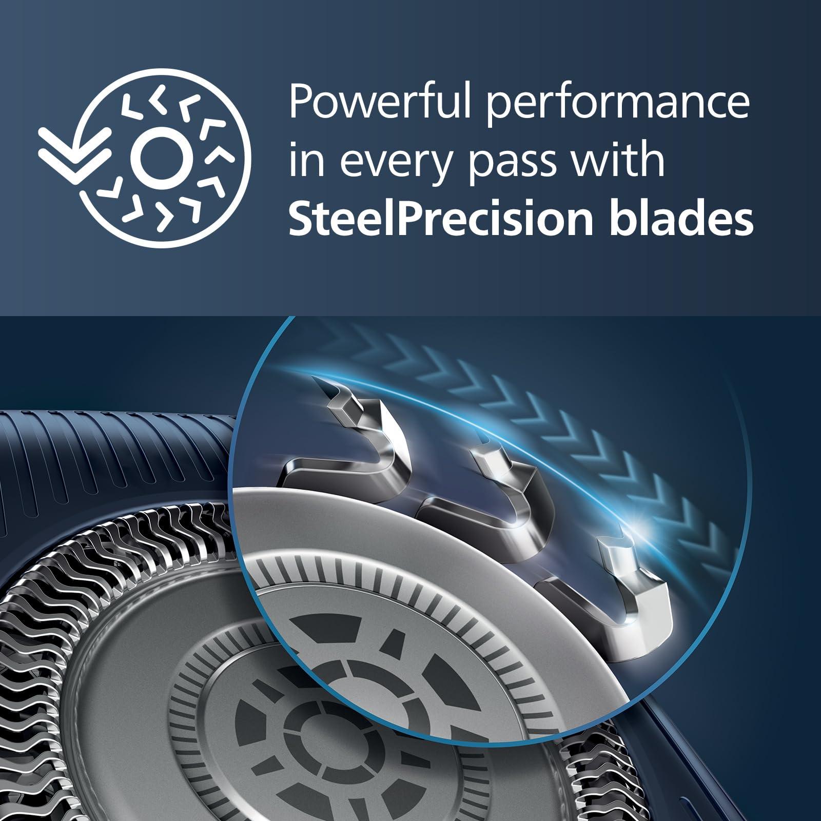 Philips Norelco Philips Norelco Shaver 7300, Rechargeable Wet & Dry Electric Shaver with SenseIQ Technology, Pop-up Trimmer, Charging Stand, Click-on Nose Trimmer, & Travel Case, S7887/92