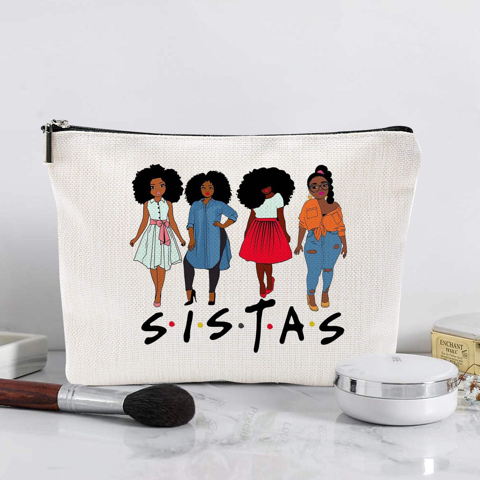 Baobeily Christian Gifts for Women, African American Makeup Bag for Purse, Afro Black Cosmetic Bags for Women, Inspirational and Funny Gifts, Small Travel Pouches Cosmetic Cases