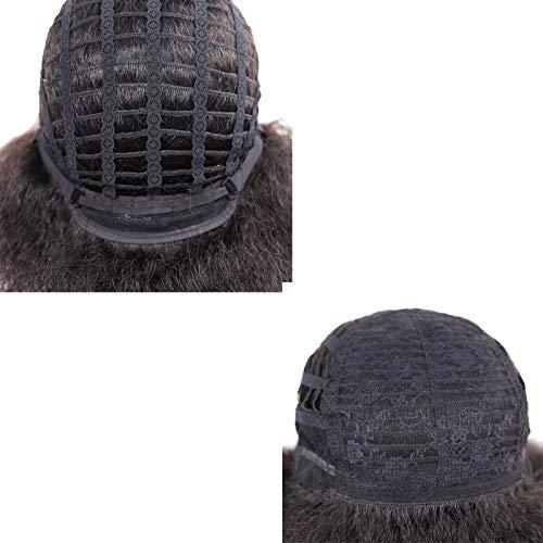 Leying Kinky Straight Wig African Curly Hair for Women Fluffy Synthetic Wig Black Heat Resistant