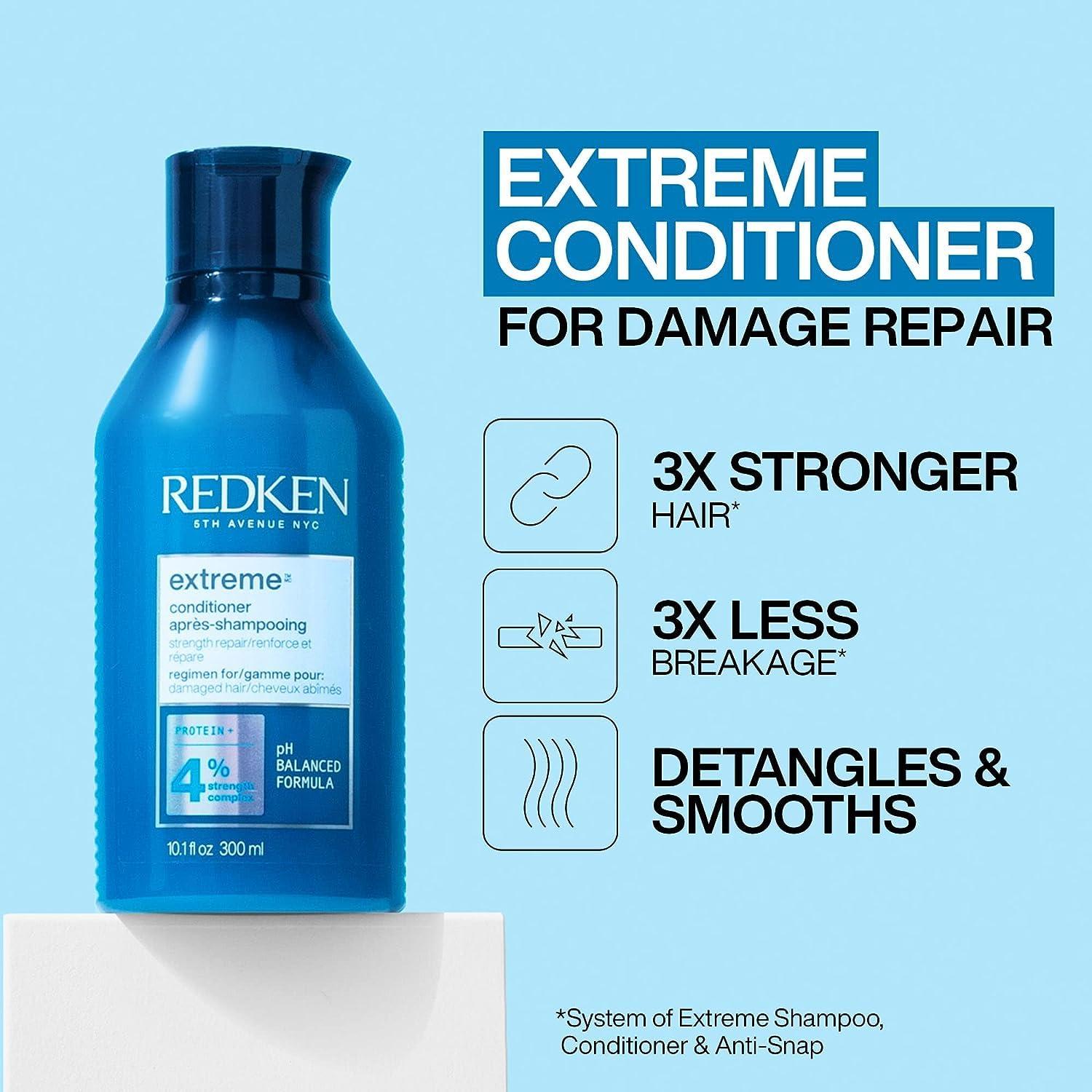 REDKEN Redken Extreme Conditioner | Anti-Breakage & Protection for Damaged Hair | Strengthen and Fortify Hair | Infused With Proteins | For Weak, Brittle Hair | 10.1 Fl Oz
