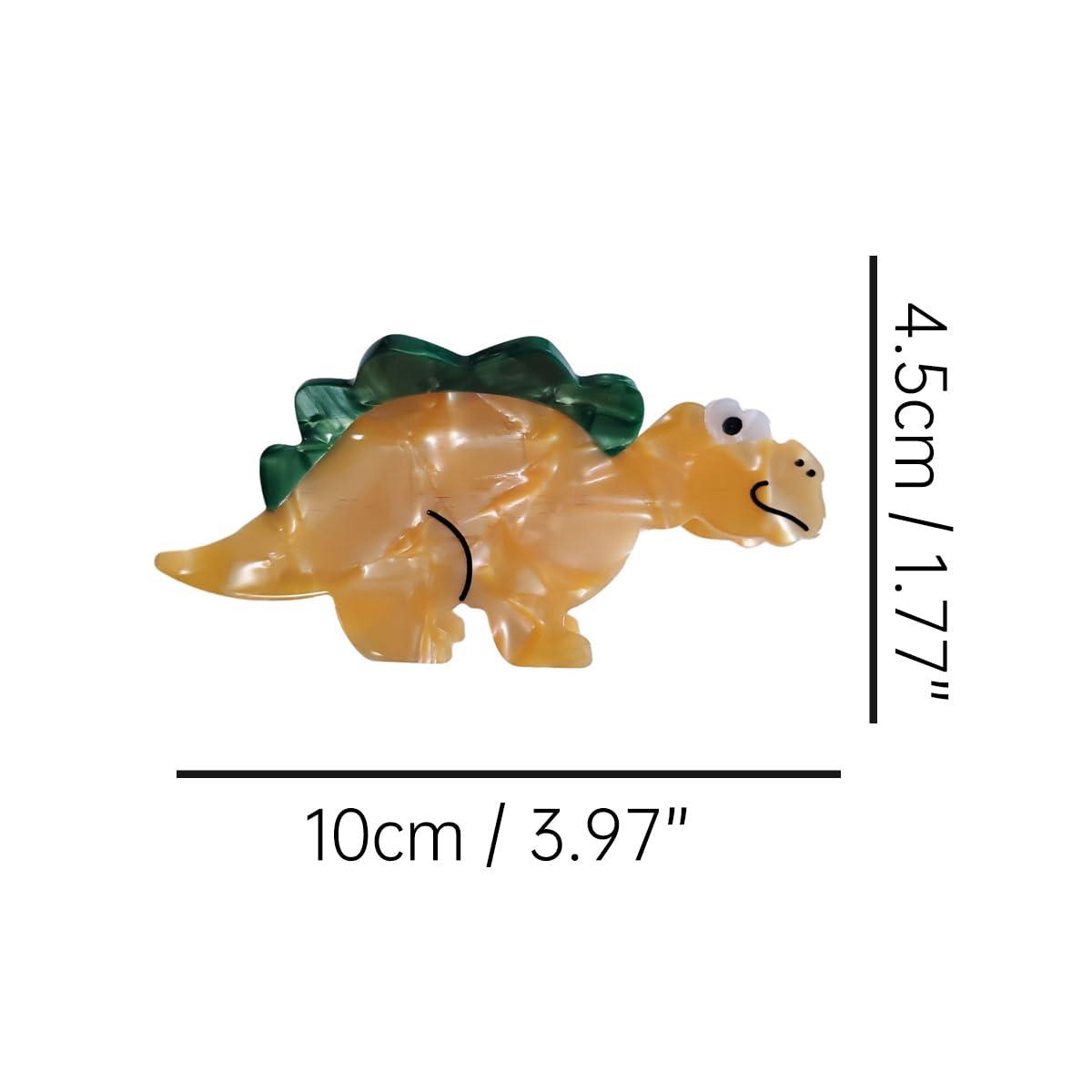 OMG Decor Orange Dinosaur Hair Clip,Acetate Hair Claw,Small Hair Clips for Women,S1