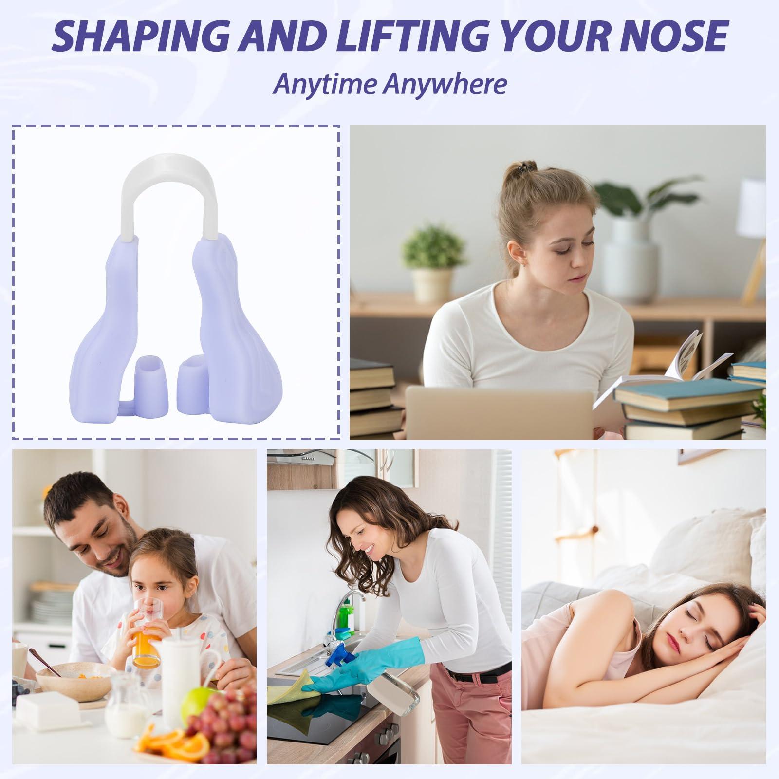 Yoboamic Yoboamic Nose Shaper Lifter, Pain-Free Nose Straightener for Nose Uplifting and Shaping, Soft Silicone Nose Shaper for Women Man Nose (Purple)