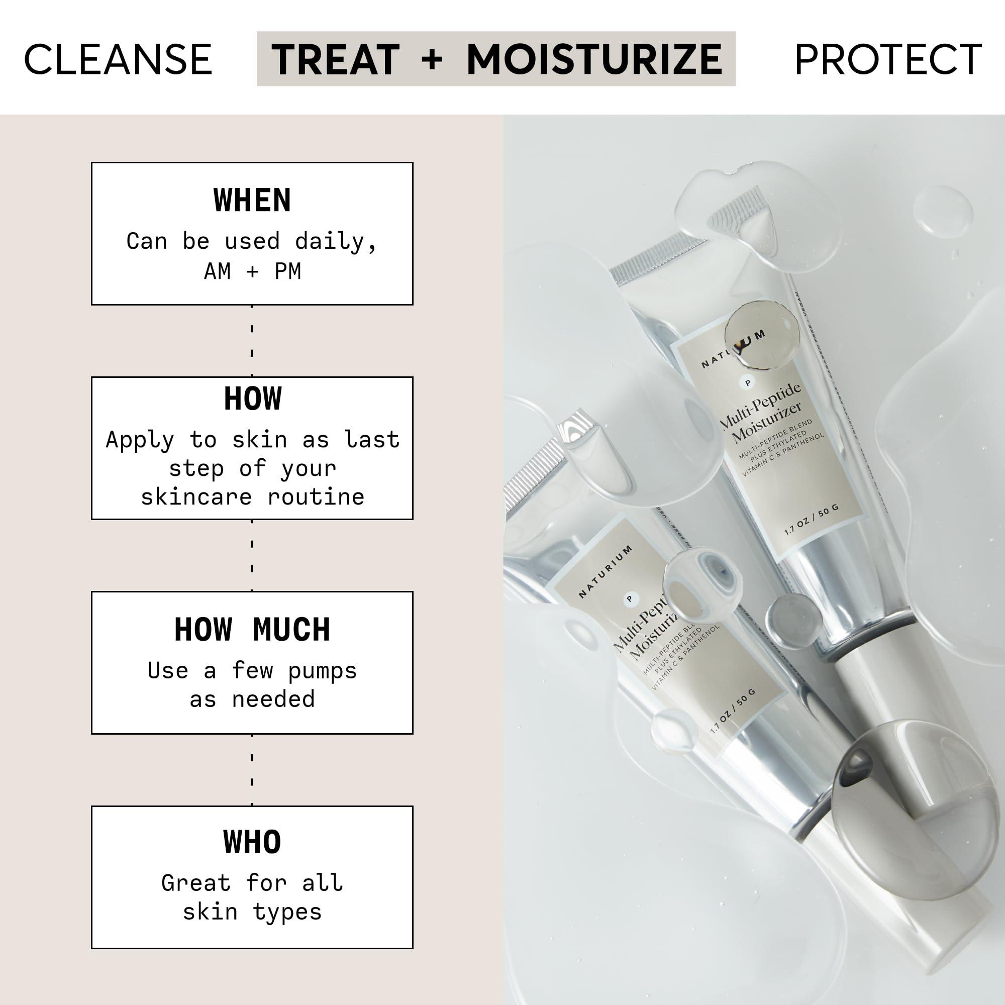 Naturium Naturium Multi-Peptide Moisturizer, Hydrating & Smoothing Skin Care, Moisturizes with Ethylated Vitamin C & Panthenol, 1.7 oz