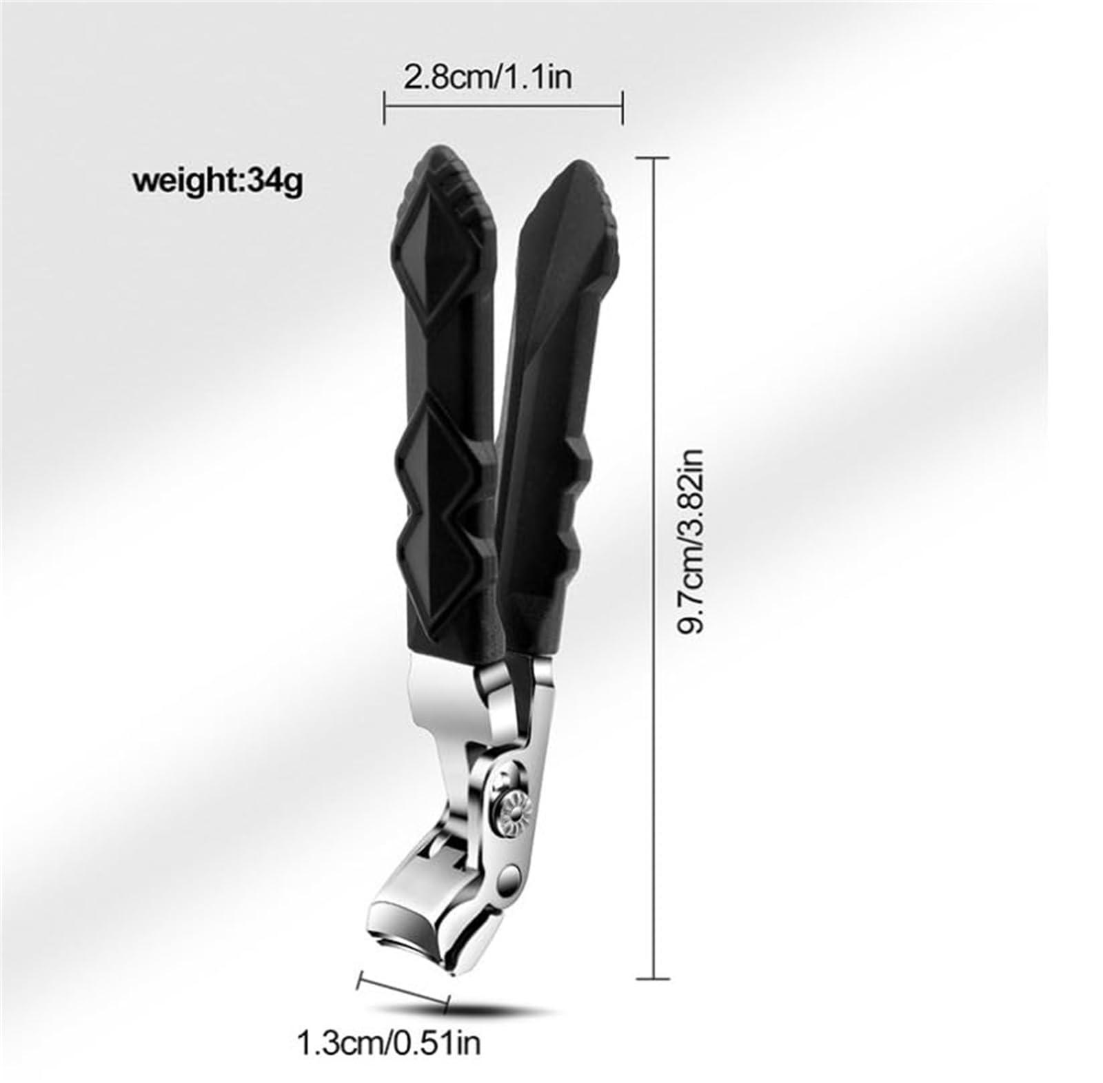ZENKLET Clipmaster Pro Toenail Clippers, Outfany Clipmaster Pro Nail Clippers, Clipmaster Pro, Clip Master Pro Toenail Clipper, Large Angled Head Toenail Clippers with Wide Opening (2Black-a)