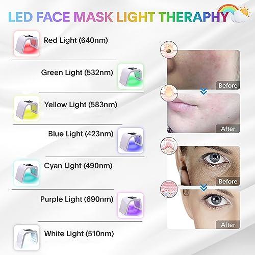 Fxtiaa Fxtiaa LED-Face-Light-Therapy, 7 in 1 Color LED Face Mask Facial Body Beauty Equipment
