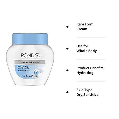 Pond's Ponds Dry Skin Cream 6.5 Ounce Jar (192ml) (2 Pack)