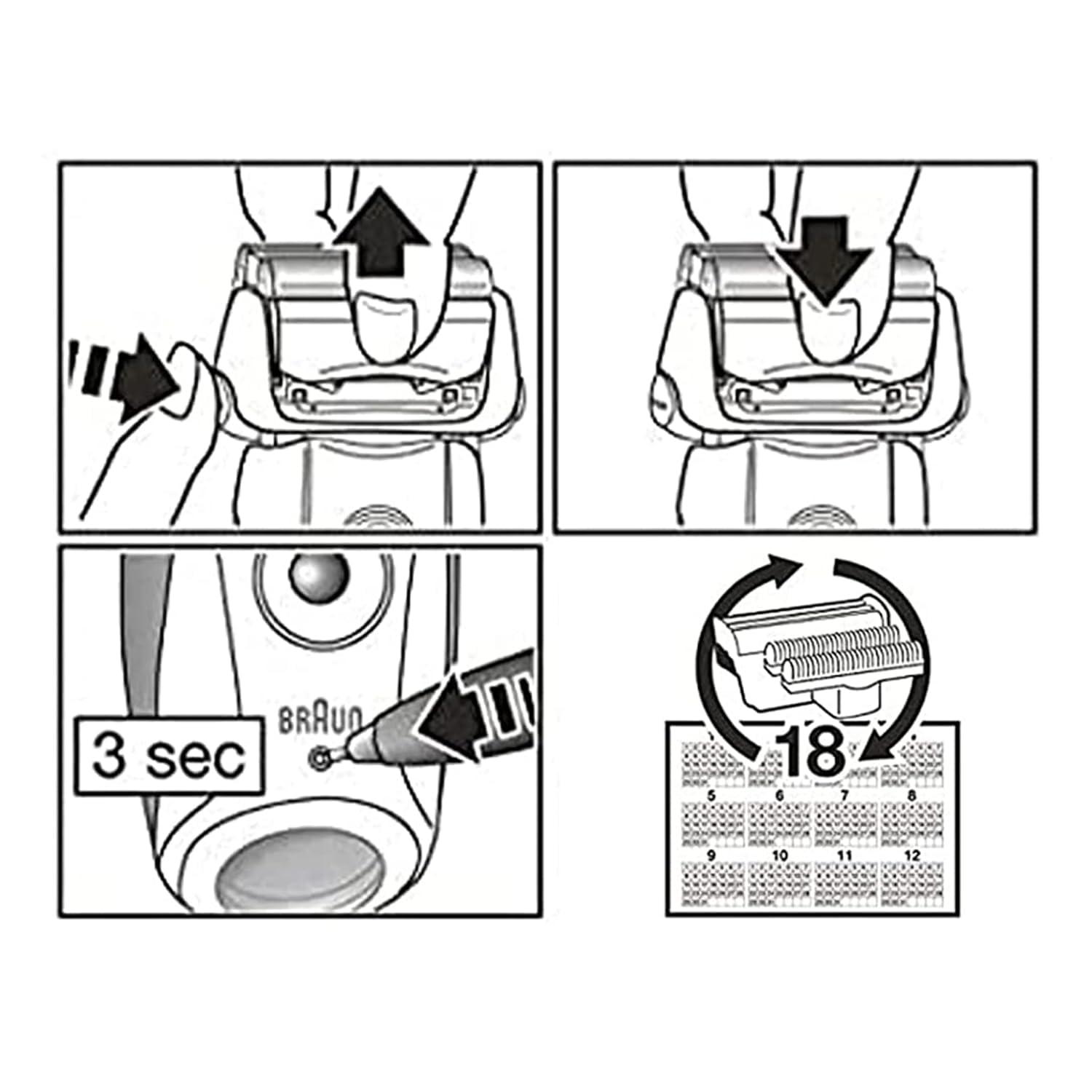 Audoc 70S Series 7 Replacement Head Compatible with Braun Series 7 Shavers Replacement Blades,for Braun Shavers 720cc, 730cc, 735s, 750cc, 760cc, 790cc, and 795cc Foil Shaver (2Pack)