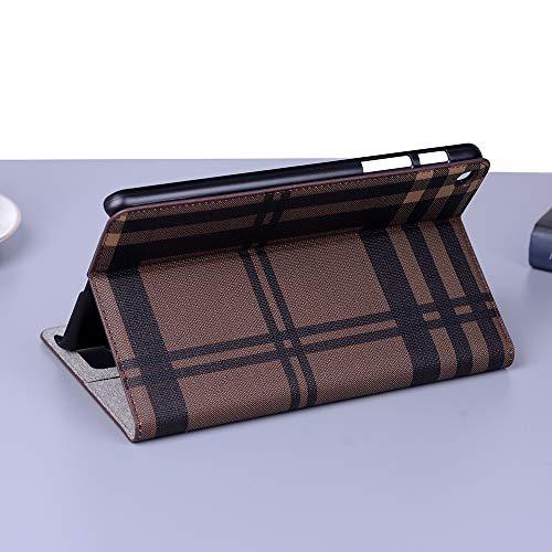 TechCode 8 inch Galaxy Tab A Case 2019, TechCode Book Style Folio Stand Cover Slim Fit PU Leather with Smart Feature Protective Case Shell for Samsung Galaxy Tab A 8.0 P200/P205 Model 2019(Brown)