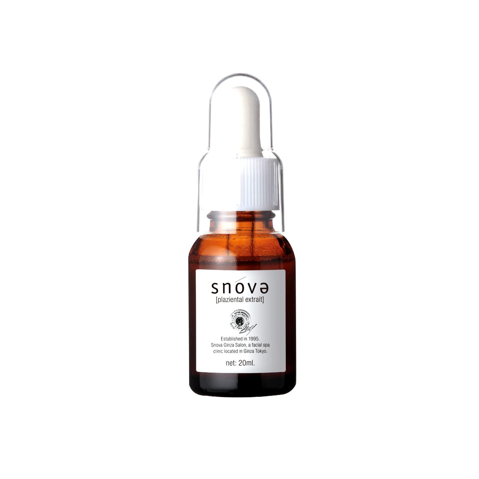 SNOVA Snova Placenta Serum - Anti-aging, Hydrating and Firming Skin,with Placenta, Aloe Vera and Pueraria Mirifica, For all skin type, Made in Japan 0.68 Fluid Ounce