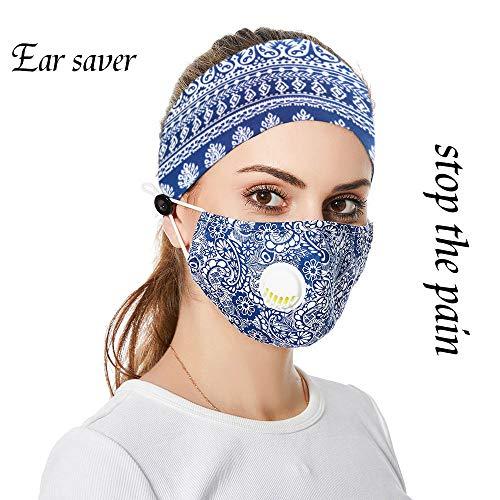 Bohend Bohend Boho Button Headband Wide Stretchy Daily Use Knotted Headwear Sport Athletic Yoga Gym Hair Accessories for Women and Girls(3pcs) (D)