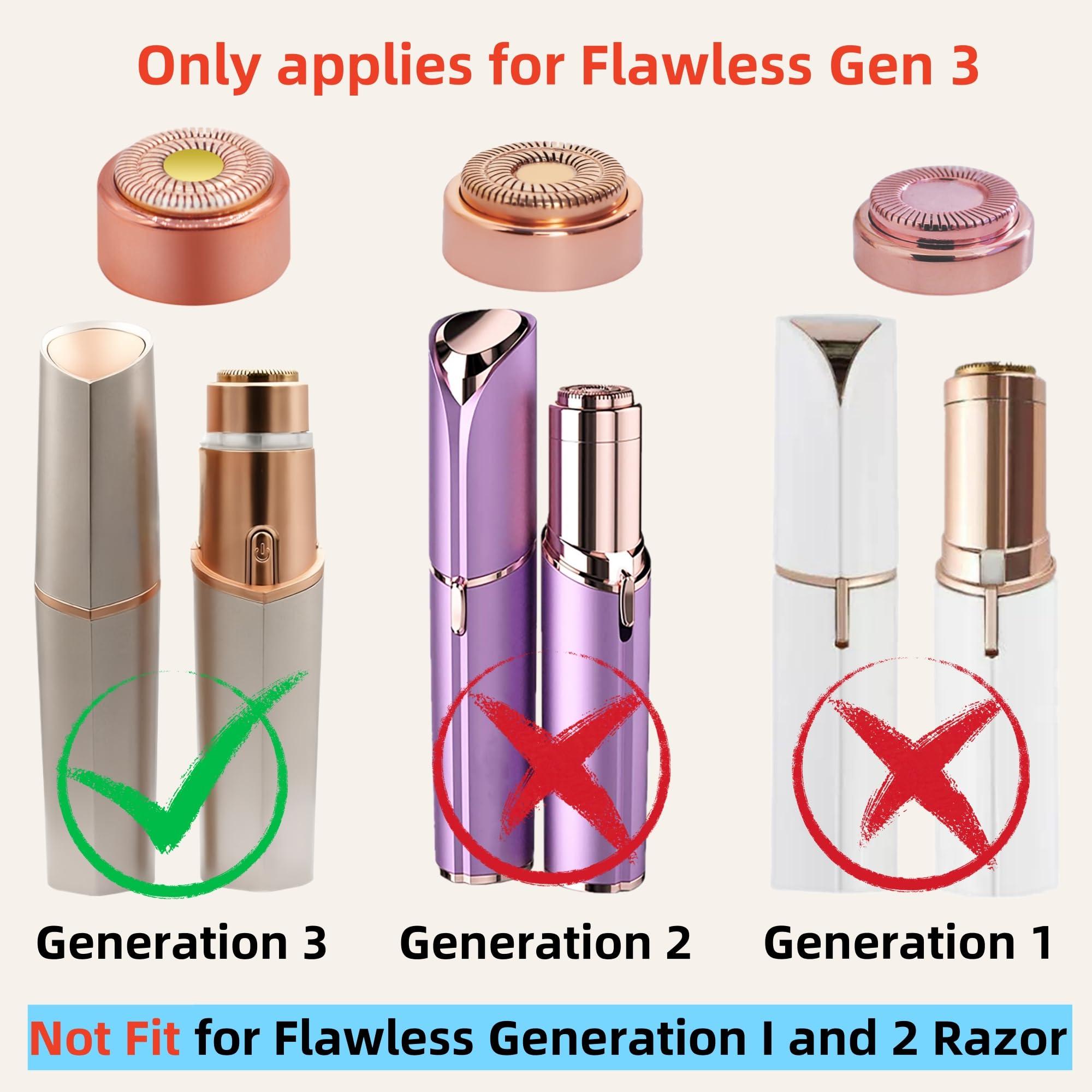 Efsanony for Flawless Replacement Heads Gen 3 - Finishing Touch Flawless Facial Hair Remover Replacement Blades for Women, Shaver & Razor (6 pack Generation 3)