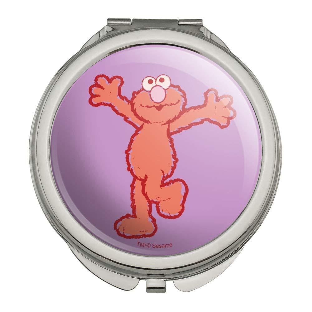GRAPHICS & MORE Sesame Street Elmo Distressed Compact Travel Purse Handbag Makeup Mirror