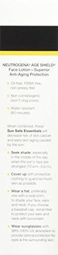 Neutrogena Neutrogena Age Shield Anti-Oxidant Face Lotion Sunscreen with Broad Spectrum SPF 70, Oil-Free & Non-Comedogenic Moisturizing Sunscreen to Prevent Signs of Aging, 3 fl. oz (Pack of 2)