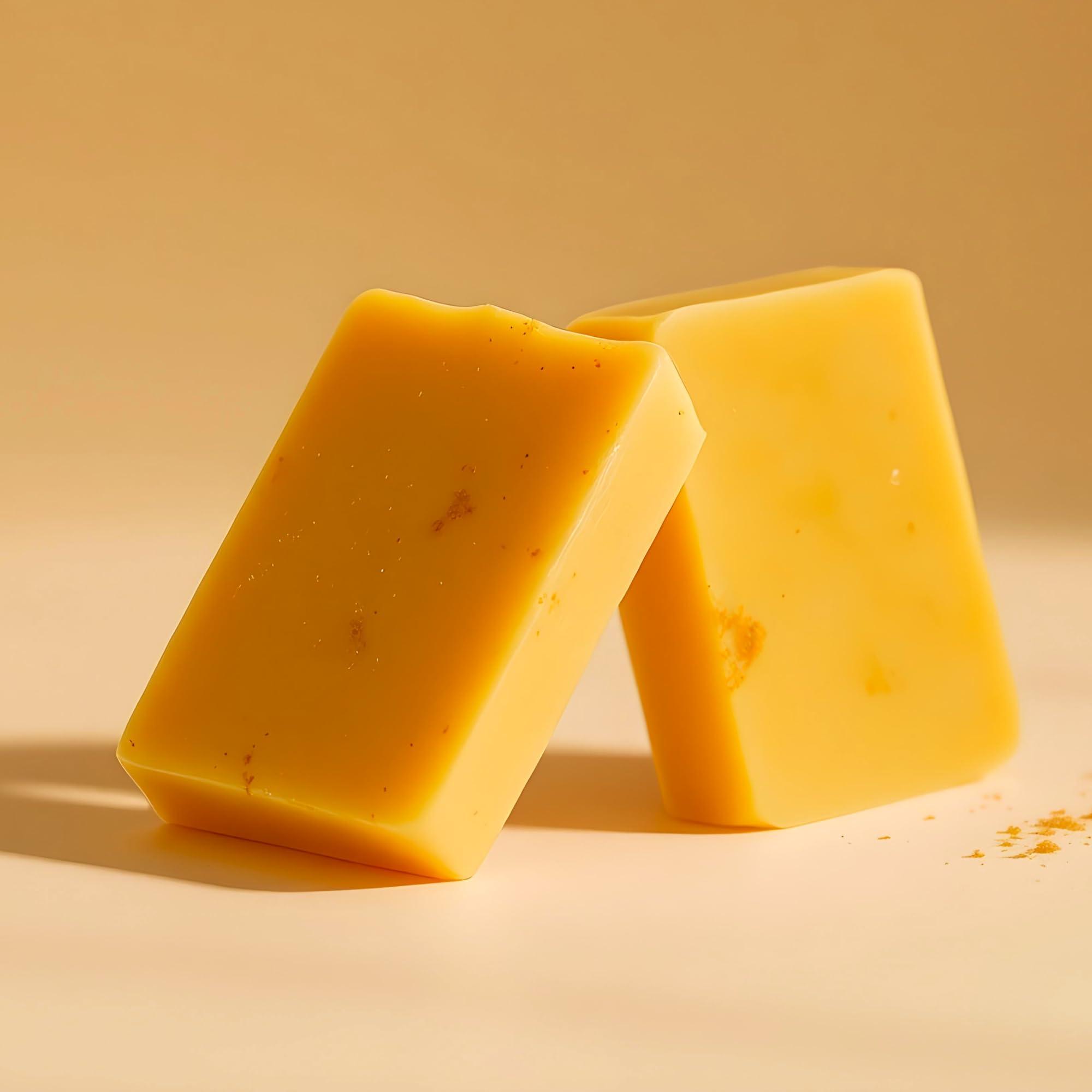 Glo Melanin Glo Melanin Organic Turmeric Soap for Dark Spots & Acne, Turmeric Soap for Skin Brightening and Clearing Formula, All Natural Turmeric Soap Bar