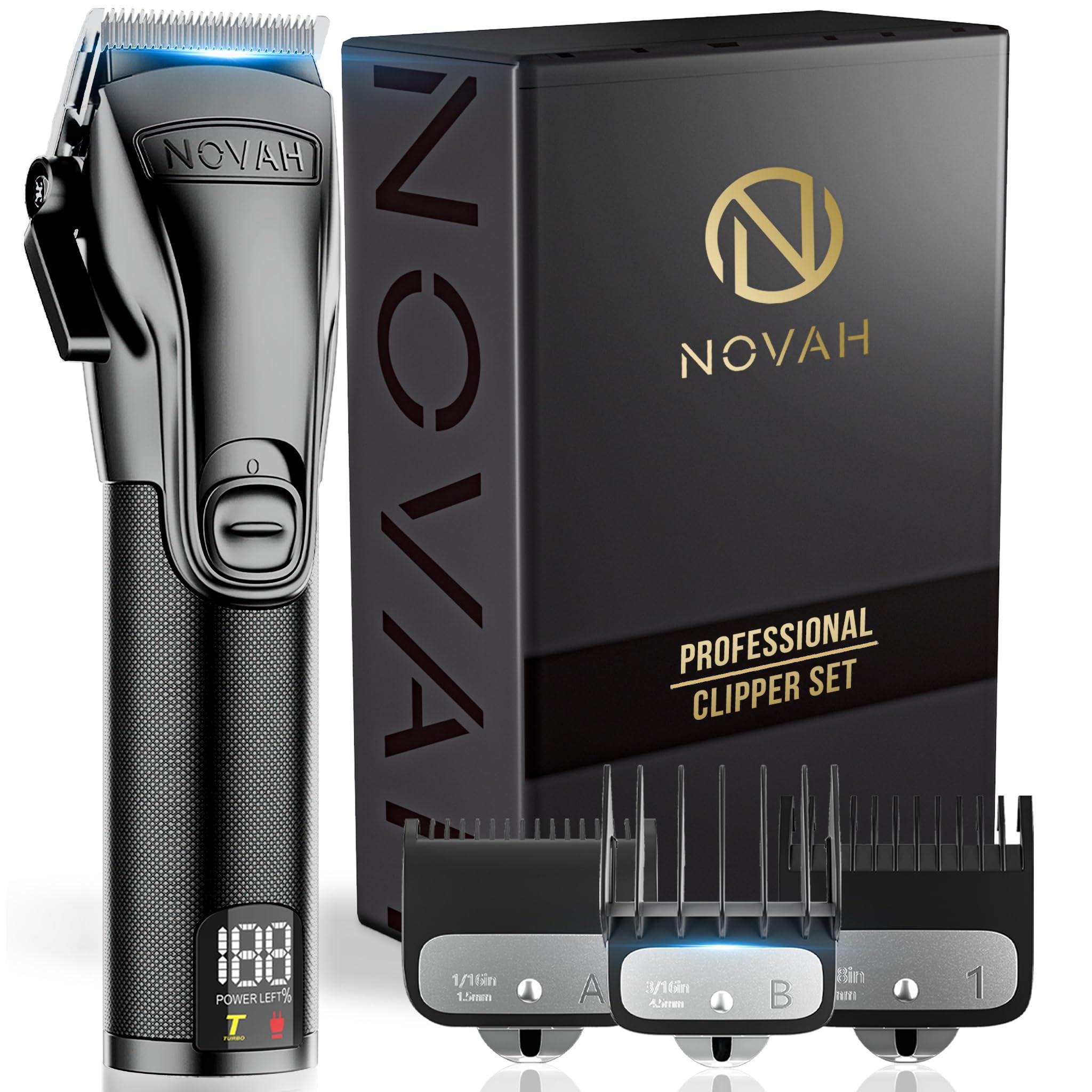 NOVAH Grooming Novah Professional Hair Clippers for Men, Professional Barber Clippers, Electric Mens Cordless Hair Clippers for Barbers Haircut Kit Fade, Maquina de Cortar Cabello