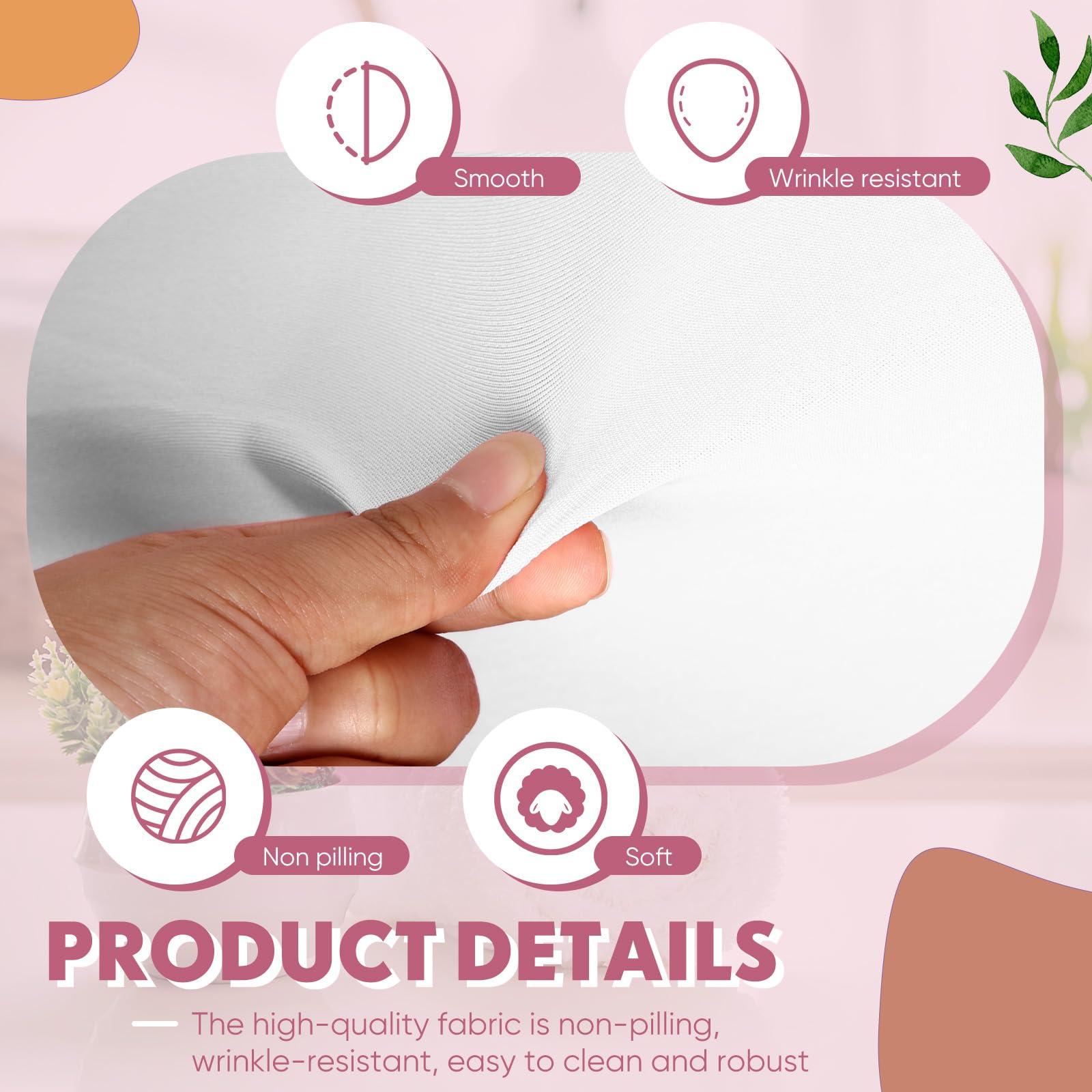 Lounsweer 2 Pieces Lash Bed Cover Reusable and Washable, Fitted Massage Table Cover, Lash Extension Bed Mattress Topper Spa Salon or Massage Bed (White)