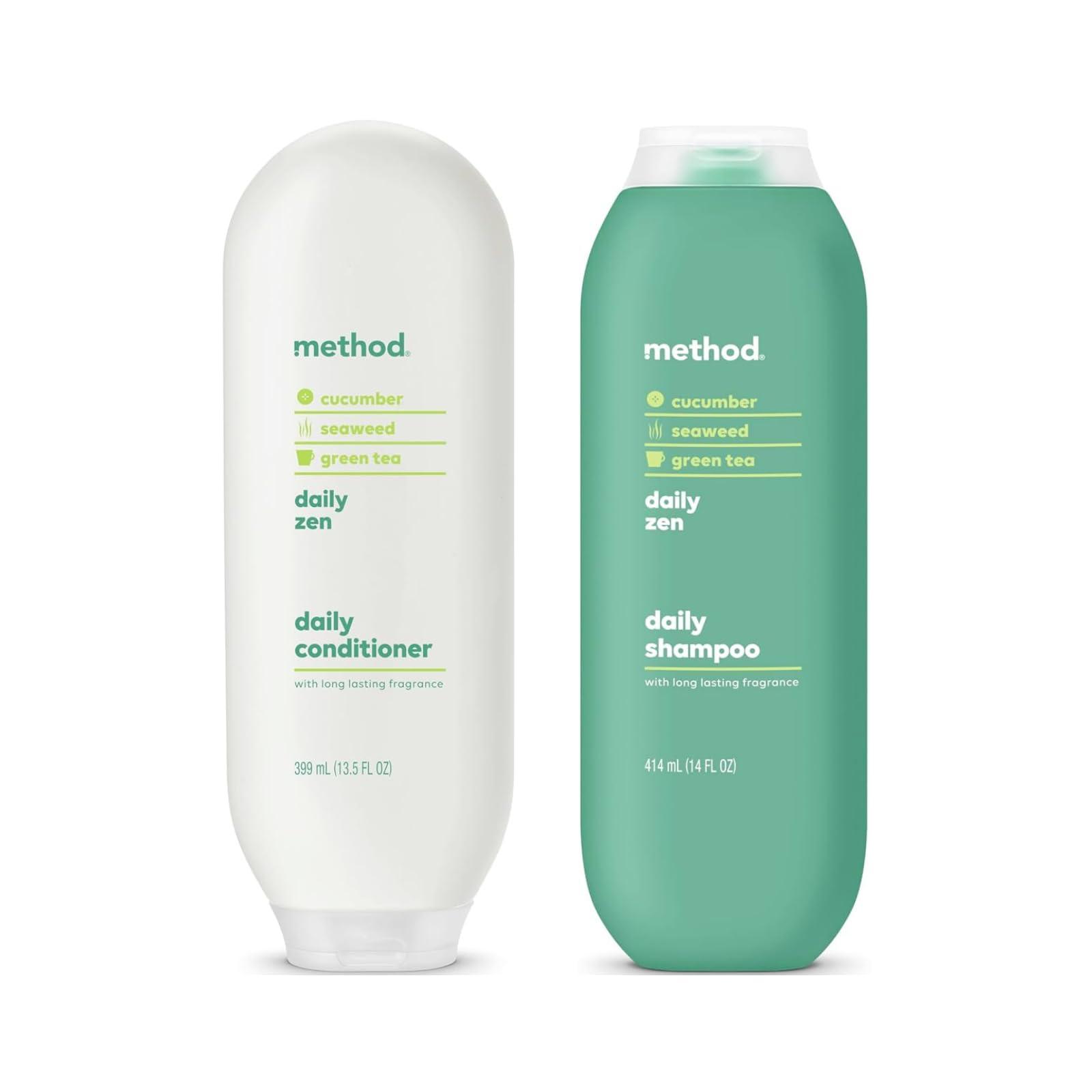 Method Method Daily Zen Shampoo and Conditioner, Gentle Daily Hair Care for Balance and Serenity, 1 CT.