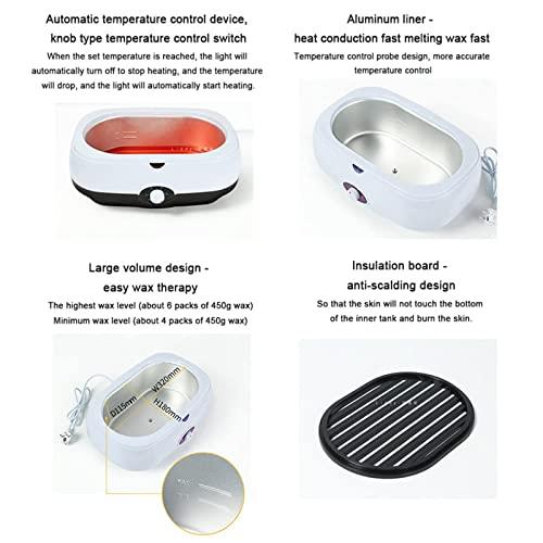 Jrcfnss Jrcfnss Paraffin Wax Machine for Hand Foot, 4L High Capacity Paraffin Wax Warmer Wax Heater, 0-60 C Adjustable Paraffin Bath for Moisturise and Renew The Skin, Home Beauty Salon, Black