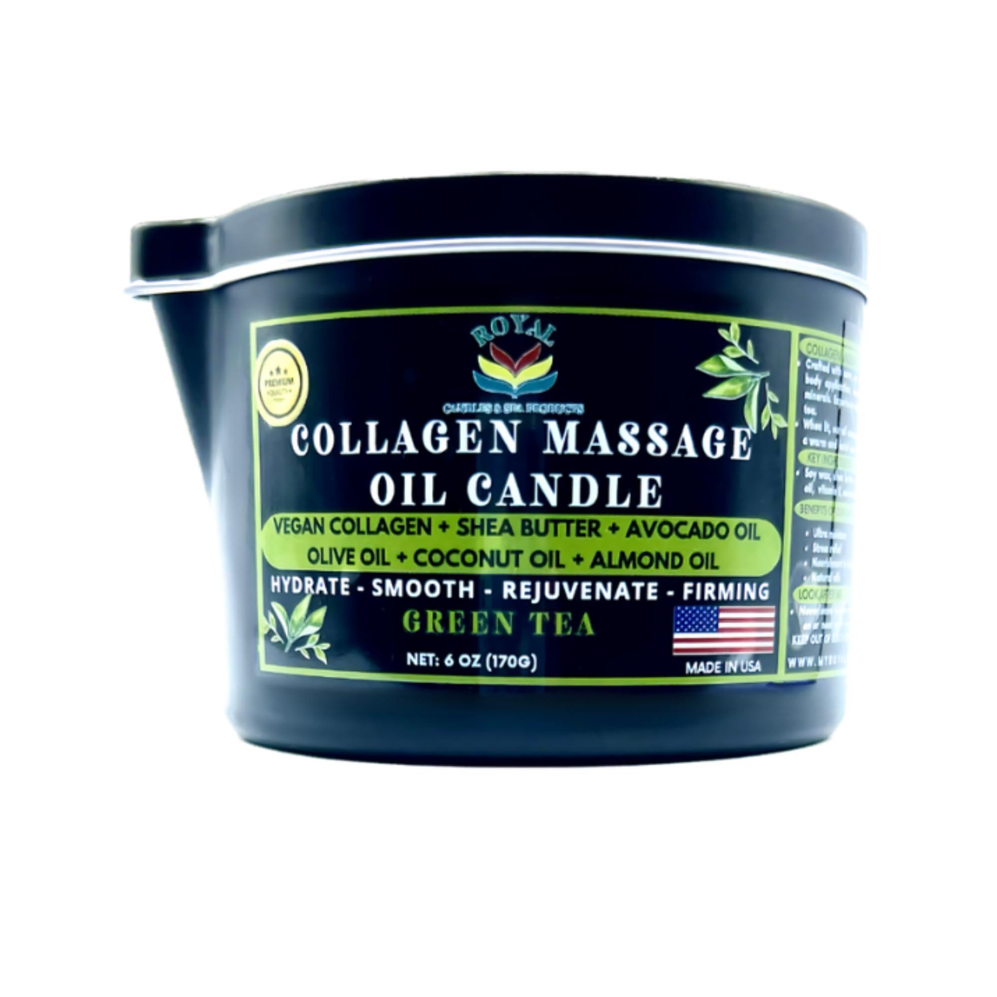 Royal Candles & Spa Products Massage Oil Candle, Body Massage Oil Candle, Candle Massage Oil, Aromatherapy Candle, Couple Massage Oil Candle, 6 oz. with Pouring spout - Lavender Vanilla Scent.