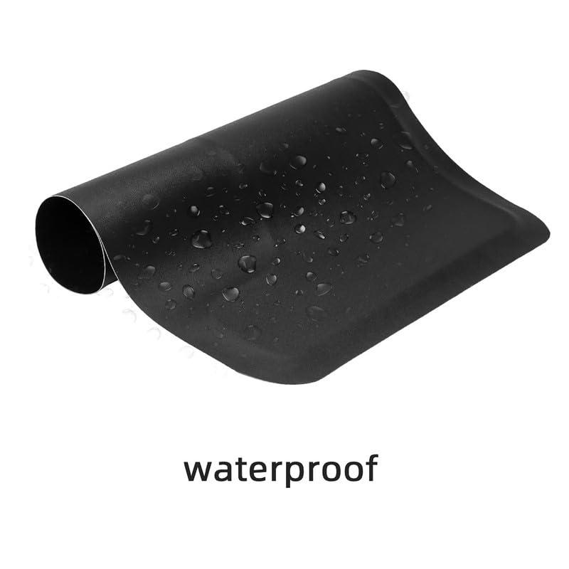 BIVVI 3\' x 4\' Salon Mats for Hair Stylist Anti Fatigue MatsBarber Floor Mat Cutting Chair Salon Chair Mat for Hairdresser Standing Beauty Salon Equipment 1/2\" Thick Black Office Comfort Floor Mat