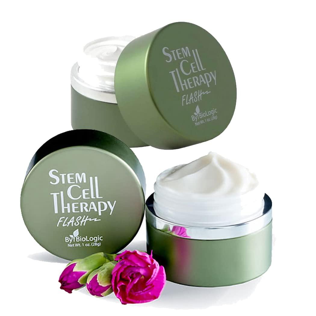 Biologic Solutions Stem Cell Therapy FLASH by BioLogic Solutions Grow Smoother Firmer New Skin (Set of 2 Jars)