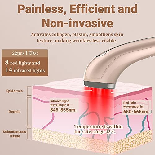 Uaike Red Light Therapy for Face - Uaike LED Red Light Therapy Device for Face - Skin Tightening Machine for Anti Aging,Wrinkle Removal,Face Lift,Skin Rejuvenation - Face Massager for Face