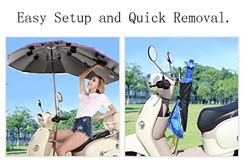 AKKY AKKY Rain and Sun Protector Cover for Bicycle, Oversized Umbrella Aluminum Connector Foldable Bicycle Awningfor Camping, Outdoor, Sports