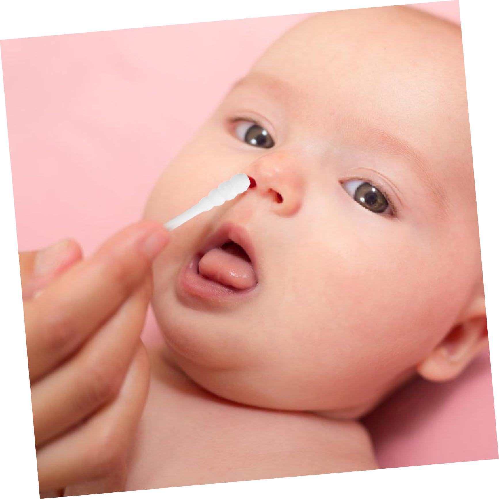 WOONEKY 200pcs Care Buds Swabs Cotton Swabs Earbuds Ear Buds Organic Cotton Pads Organic Cotton Balls Buds Swabs with 2 Different Heads Makeup Tool Swab White WOONEKY