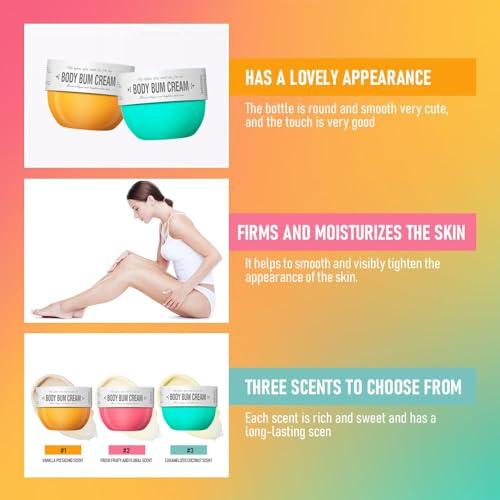 Loske Bum Cream, Thigh and Butt Firming Body Cream, Moisturizing, Smoothening Butt Cream for Women, Lifted and Firm Tightens Skin (Caramelized coconut smell)