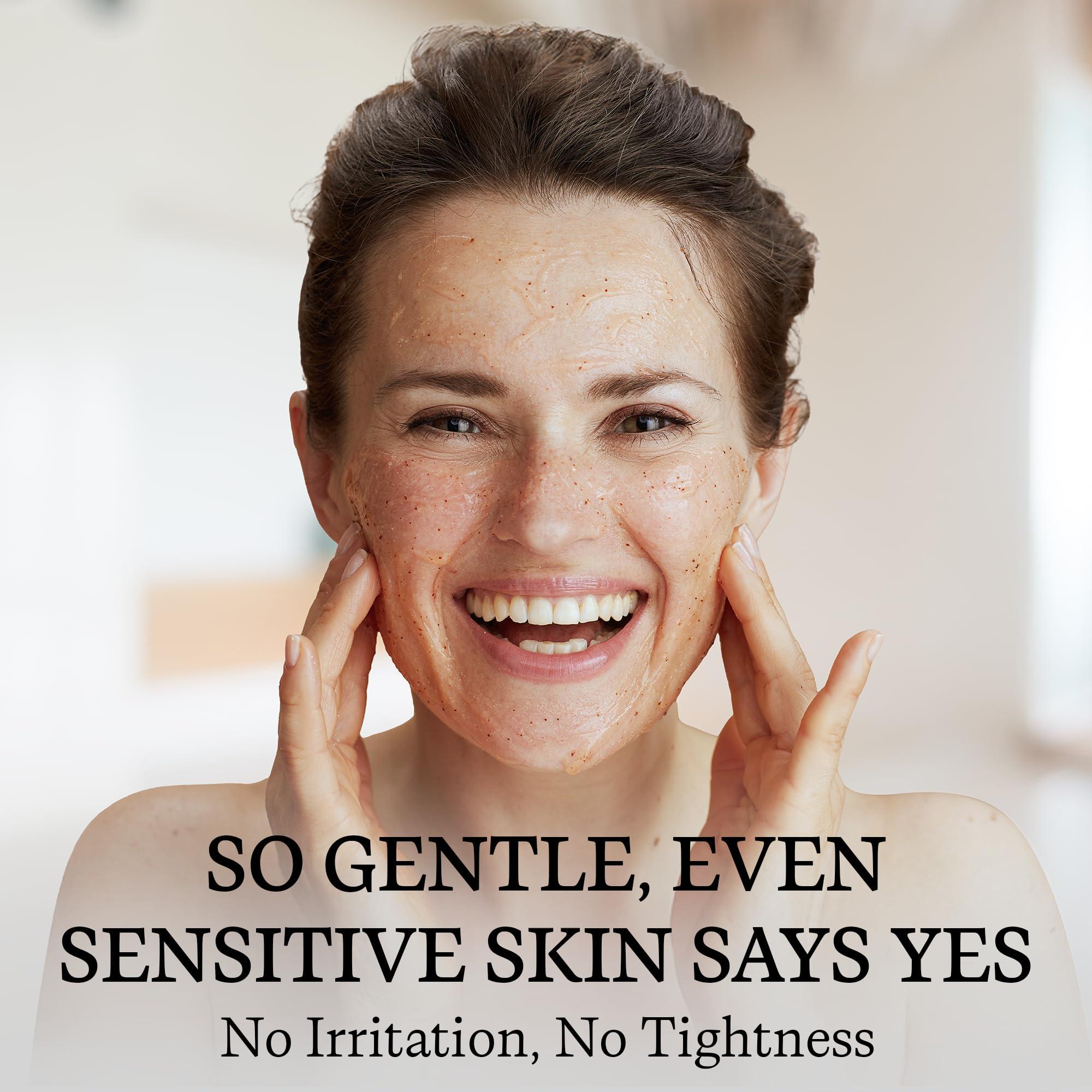 Vivo Per Lei Vivo Per Lei Facial Peeling Gel - Contains Dead Sea Minerals and Nut Shell Powder - Gentle Face Exfoliator Scrub and Blackhead Remover - Peel Your Skin to a Fresher You - 3.4 Fl. Oz.