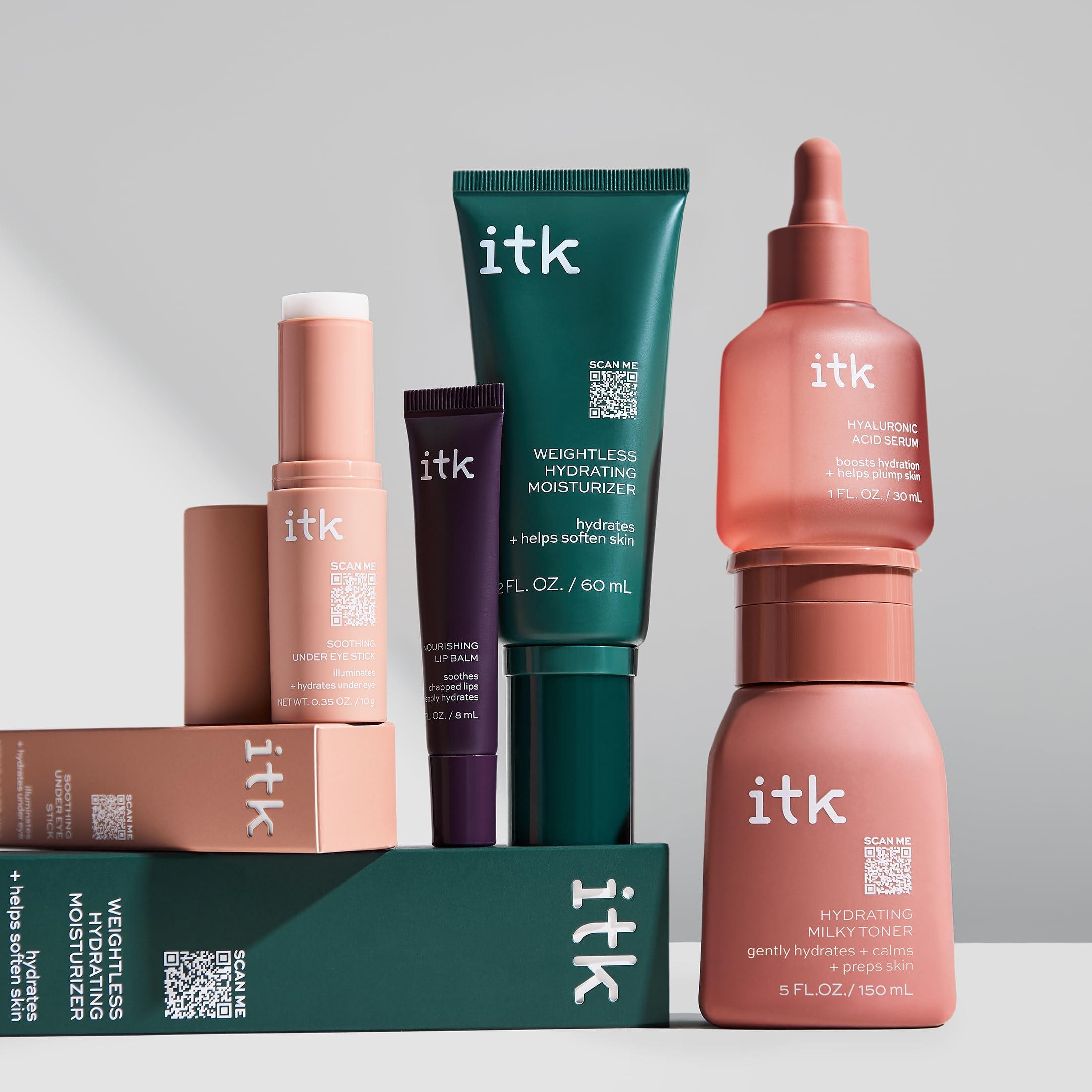 ITK ITK Skincare Caffeine + Aloe Vera Under Eye Stick Balm - Moisturizer for Fine Lines and Wrinkles - Under Eye Treatment Soothes Redness and Hydrates, Brightens, and Soothes Puffy Eyes - 0.5 oz. Stick