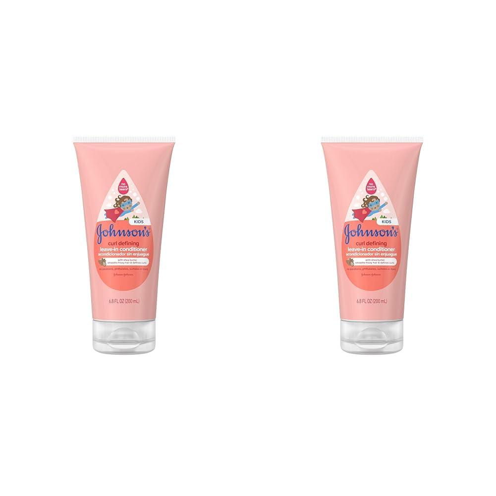 Johnson\'s Baby Johnson\'s Baby Curl Defining Tear-Free Kids\' Leave-in Conditioner with Shea Butter, Paraben-, Sulfate- & Dye-Free Formula, Hypoallergenic & Gentle for Toddlers\' Hair, 6.8 fl. Oz (Pack of 2)