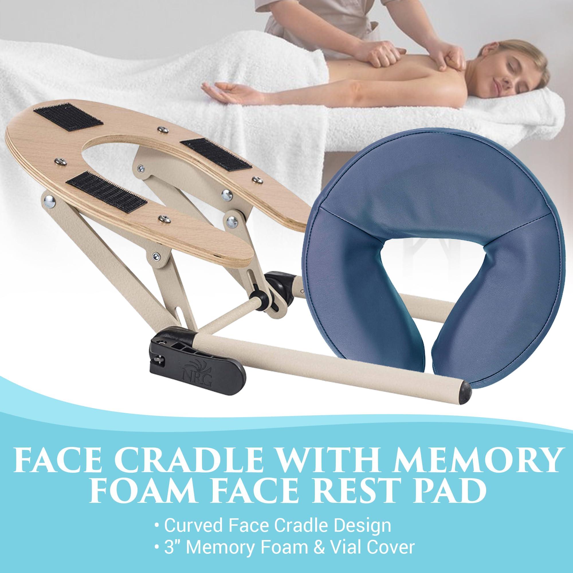 NRG NRG Chi Portable Massage Table Package Agate - Folding Massage Bed Lightweight Massage Table - Professional Massage Table spa Bed, Face Cradle, Double Wheel Knobs & Carrying Case