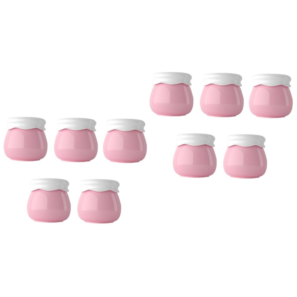Angoily Angoily 10 Pcs Cream Cosmetic Jars Makeup Travel Containers Travel Toiletries Containers Rhinestone Storage Case Cream Makeup Lotion Bottles Cosmetic Bottles Pink Bottled Make up