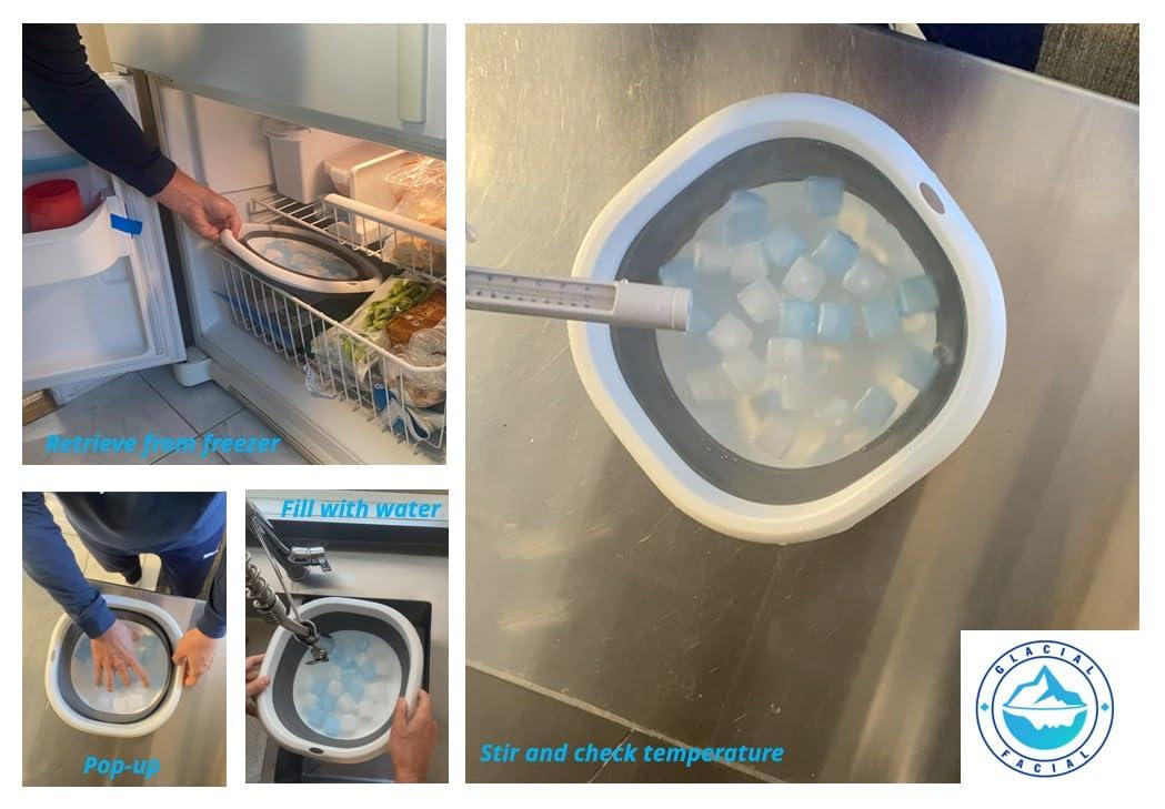 Generic Glacial Facial Ice Water Face Plunge Kit, Chemical Free, Face Mask Alternative For Smooth skin