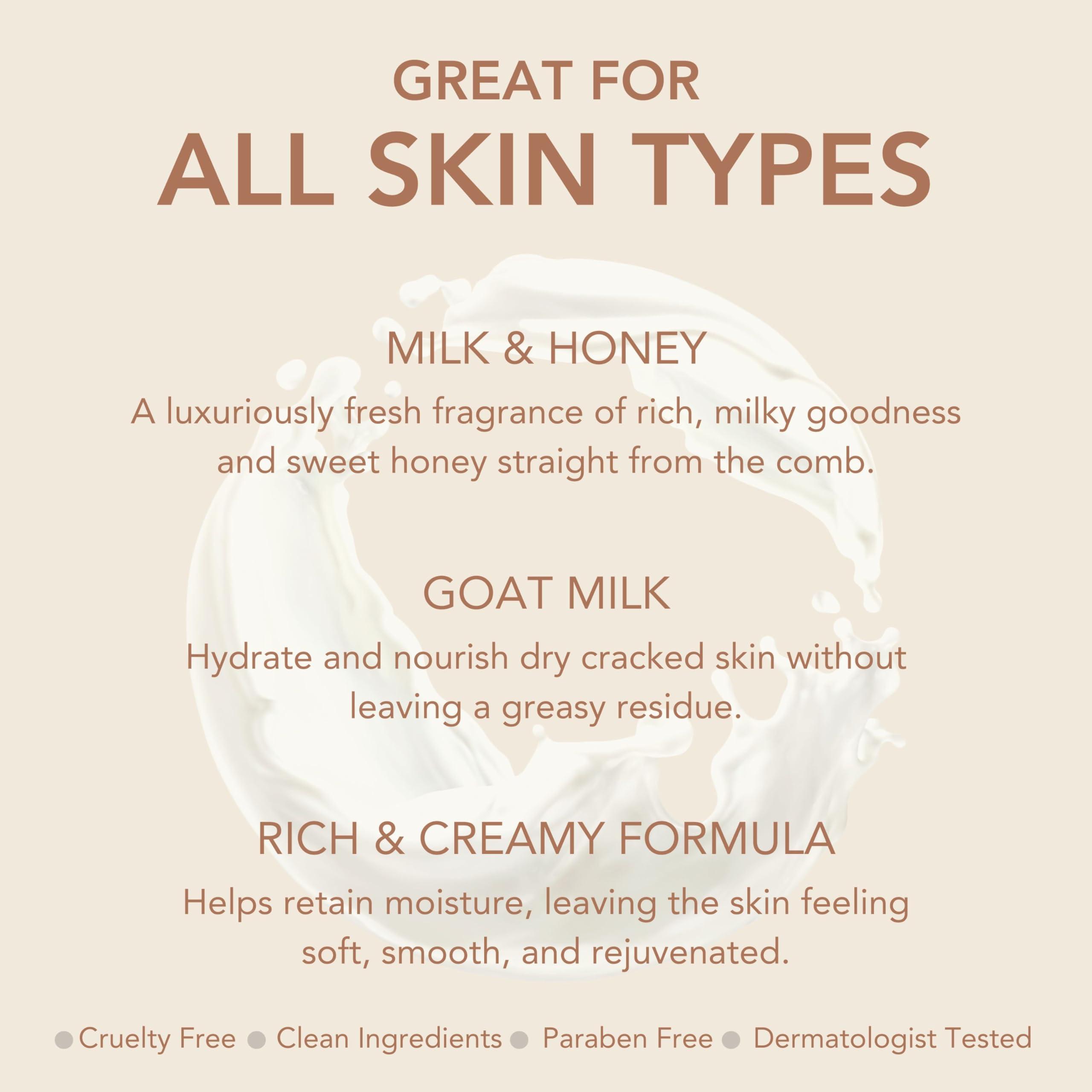 Dionis Dionis Goat Milk Hydrating Skincare Cream, Rich & Creamy Daily Moisturizing Milk & Honey Scented Body Lotion For Dry Skin, Made in the USA, Cruelty-Free & Paraben-Free, 8.5 oz Bottle