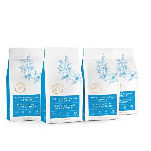 Midwest Sea Salt Company Barbershop Rough & Tough Men's Fine Grain (.3mm) Bath Salt Soak 15 lbs.