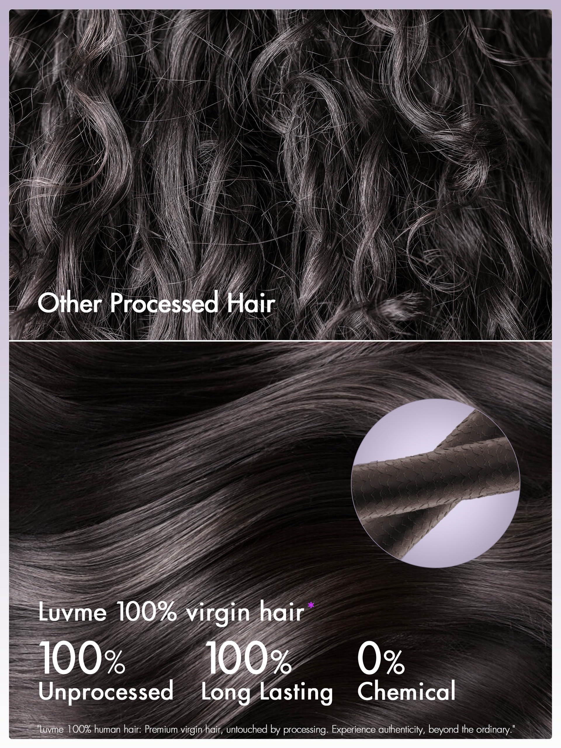 LUVME HAIR LUVME HAIR 16\" Gorgeous Loose Wave Lace Front Wigs Human Hair, Undetectable 5x5 HD Lace Closure Wigs Human Hair Bleached Knots Glueless Wigs Human Hair Pre Plucked Pre Cut 180 Density