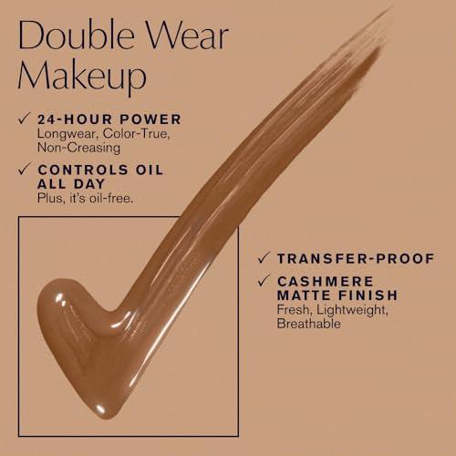Este Lauder Este Lauder Double Wear Stay-in-Place 24-Hour Long-Wear Matte Foundation Makeup, 1 Fl Oz, 6W1 Sandalwood