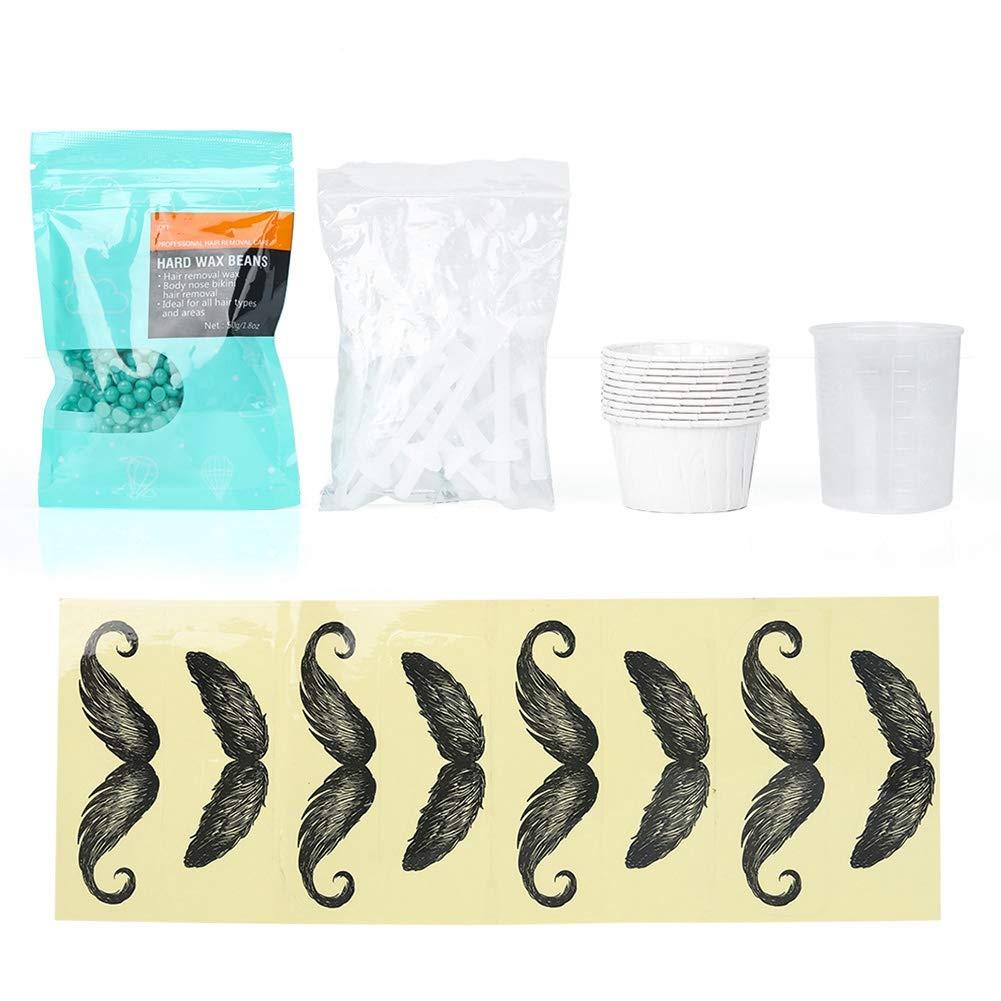 ZAICOLER Nose Hair Wax Kit Men, Nose Wax Kit Men Quick and Secure with Facial Hair Trimmer for Eyebrows and Nasal Use