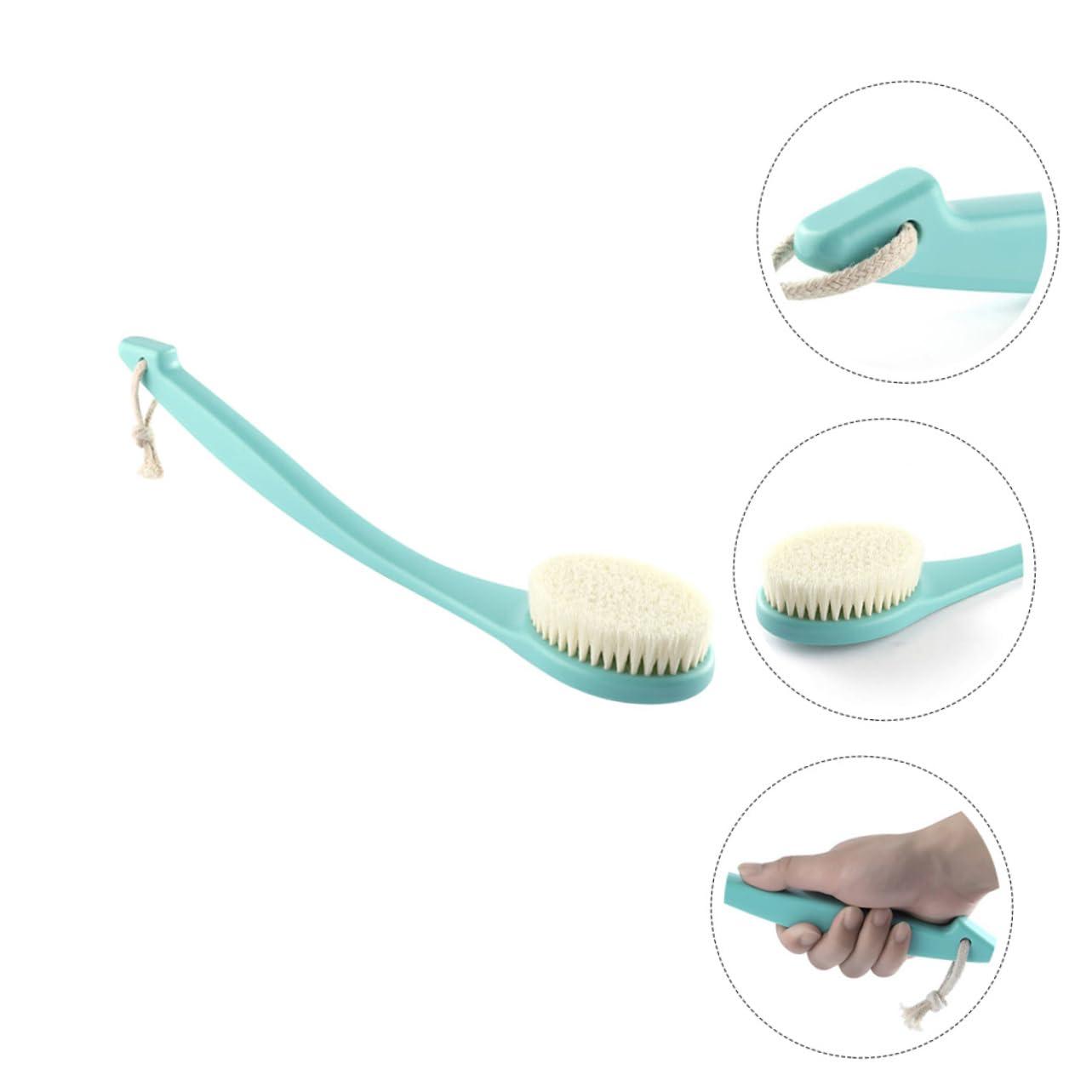 SOESFOUFU Scrub Brush Scrubber Back Shower Brush Body Deep Clean Exfoliator Bathing Body Brush Back Cleaning Brush Bathing Tool Bathing Brush Long Handle Shower Brush The Pet Green SOESFOUFU