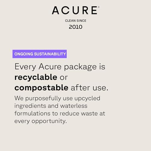 Acure Acure Radically Rejuvenating SPF 30 Day Cream - Anti-Aging Sun Protection with Turmeric, Ferulic Acid & Vitamin C - Antioxidant Support, Calms and Soothes Skin - 100% Vegan - 1.7 Fl Oz, Scented